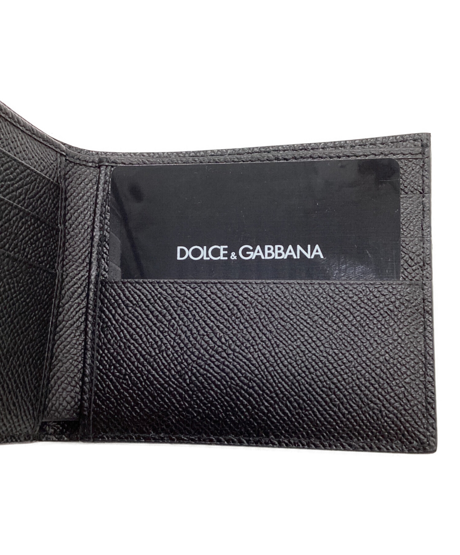 Dolce & Gabbana 二つ折り財布 ブラック 中古・古着通販】DOLCE & GABBANA (ドルチェ＆ガッバーナ) DOLCE