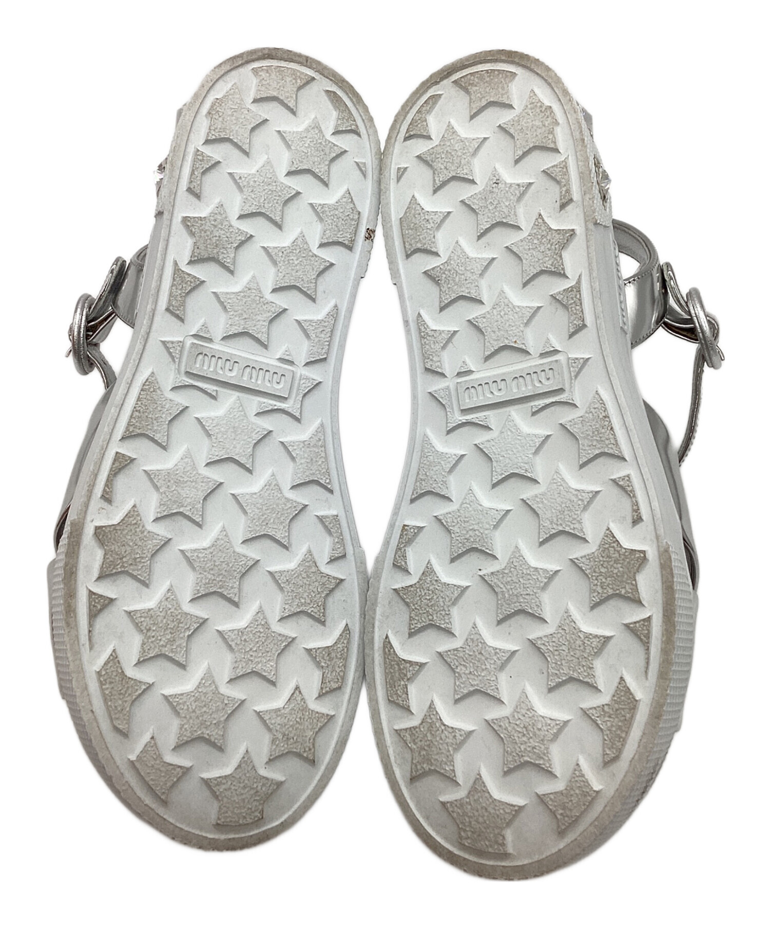 中古・古着通販】MIU MIU (ミュウミュウ) White Patent Leather Ankle