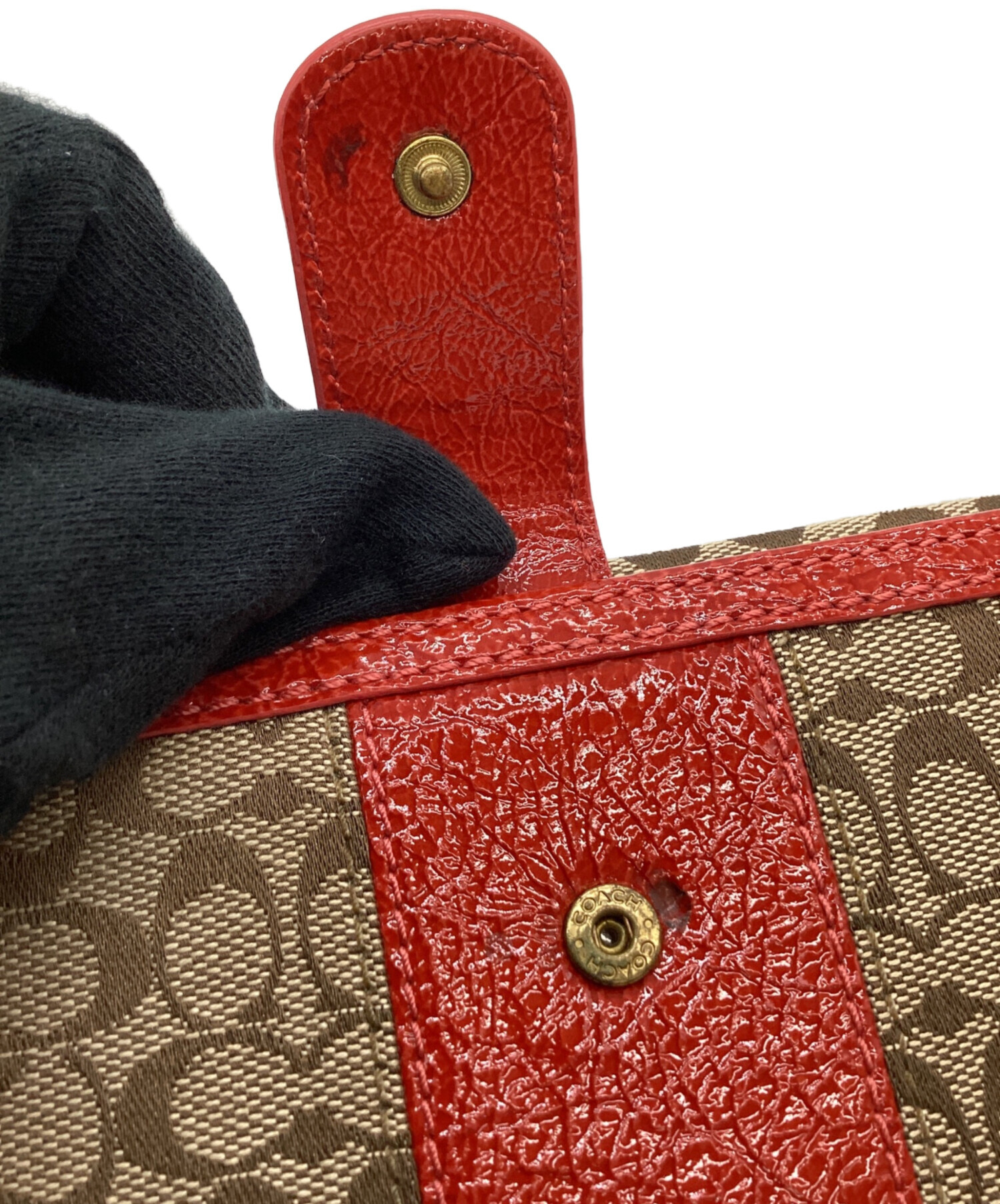 COACH コーチ/シグネチャー2つ折り財布/F52857/K14**/Aランク/76【中古】 COACH - COACH コーチ/シグネチャー2つ折り財布/F52857/K14**/Aランク