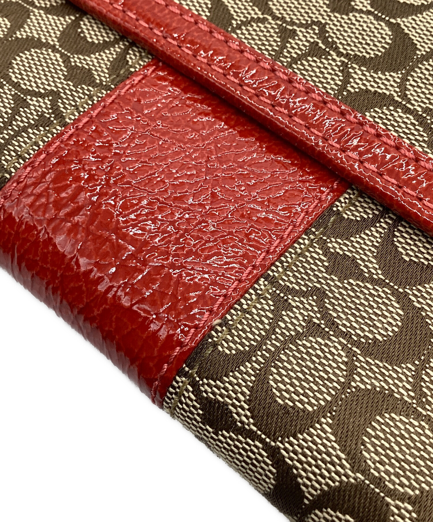 0439 極美品 COACH コーチ 長財布 シグネチャー 赤 タグ付き 中古・古着通販】COACH (コーチ) COACH シグネチャー 2つ折り長財布