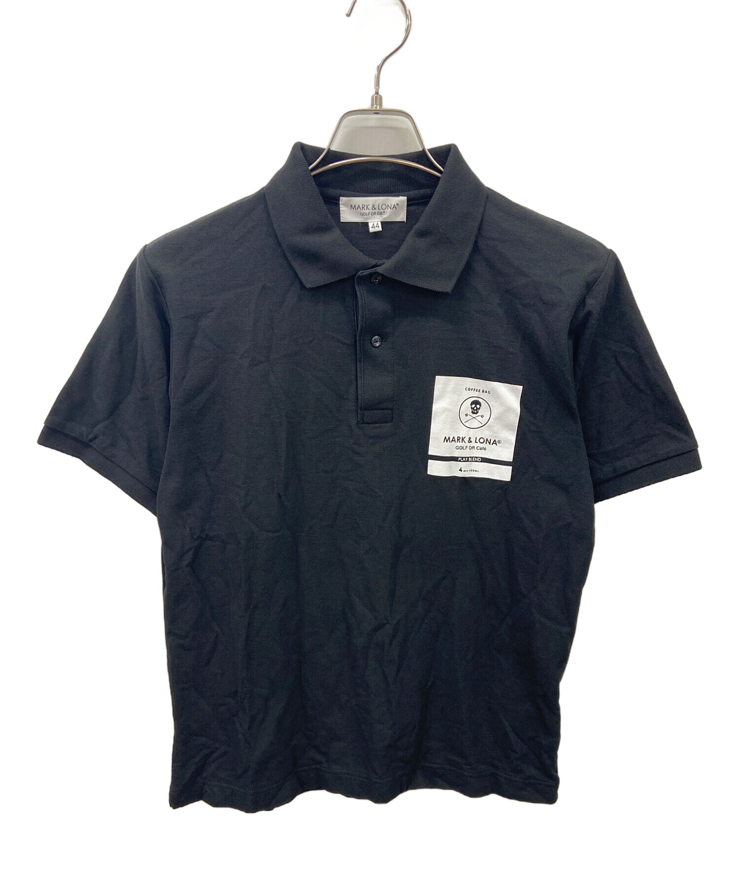 MARK & LONA ゴルフシャツ MLM-3B-AP21 MARK&LONA - Pixel Polo | ポロシャツ | ブラック | メンズ | ゴルフ