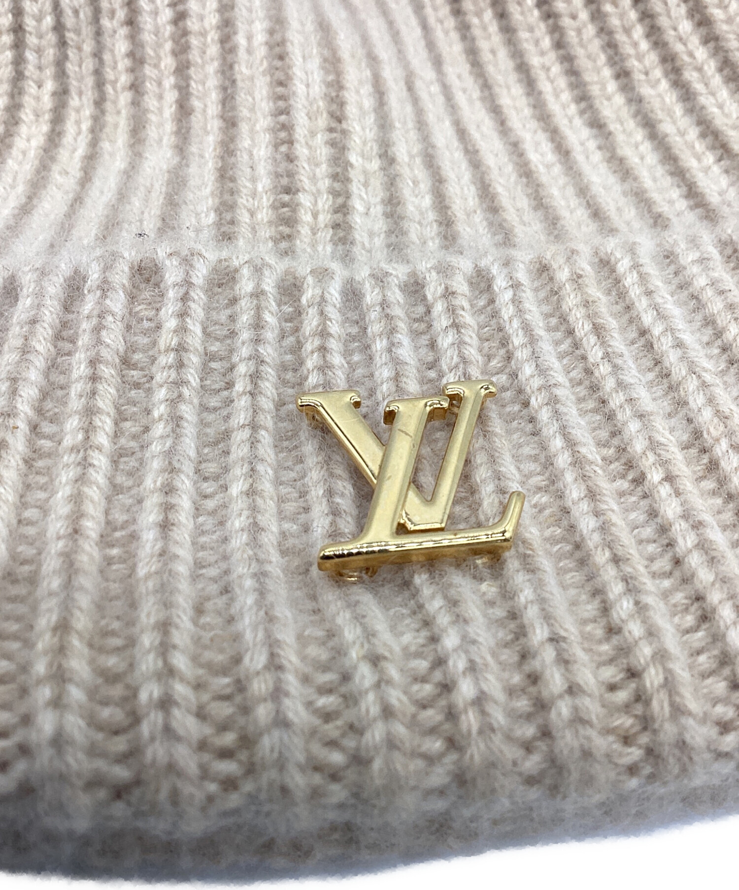Louis Vuitton ベージュ ニット帽 中古・古着通販】LOUIS VUITTON (ルイ ヴィトン) LOUIS VUITTON
