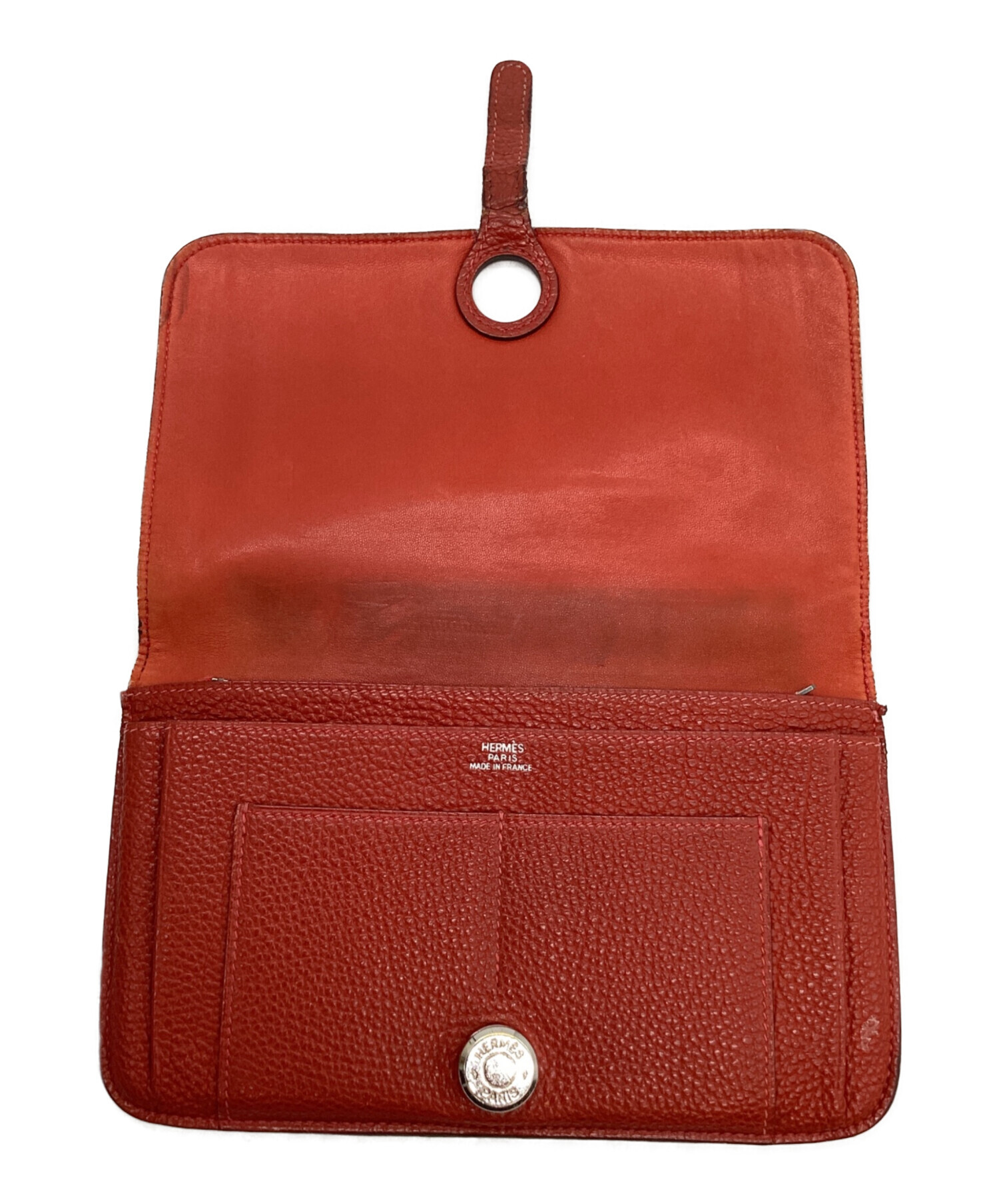 HERMES エルメス ドゴン MM 二つ折り財布 トゴ レザー レッド/赤 中古・古着通販】HERMES (エルメス) HERMES ドゴンGM 2つ折り財布