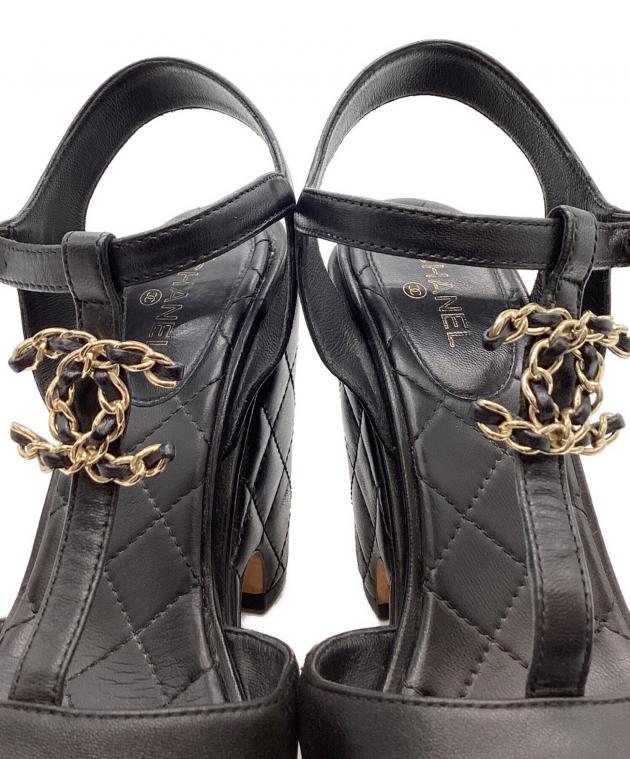 中古・古着通販】CHANEL (シャネル) CHANEL ウェッジソールサンダル