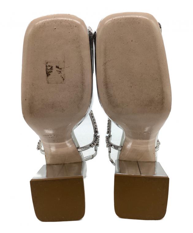 miu miu サンダル23cm 中古・古着通販】MIU MIU (ミュウミュウ) MIU MIU ビジューサンダル