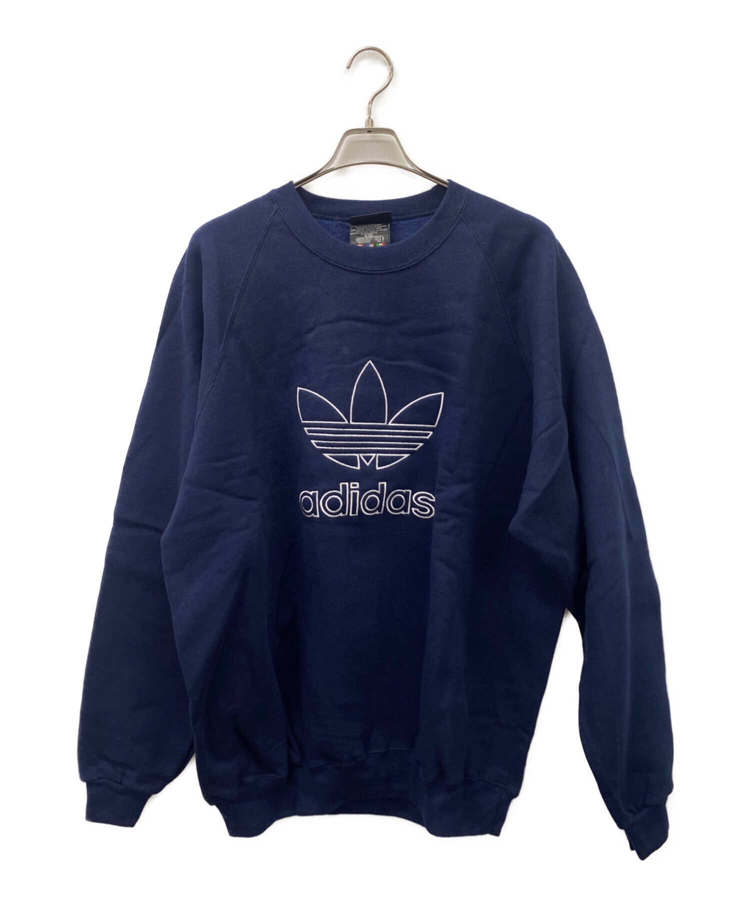 80s adidas スウェット　USA製　ロゴ　リメイク　ボロ　短丈　茄子紺 中古・古着通販】adidas (アディダス) adidas USA製 80'sロゴ