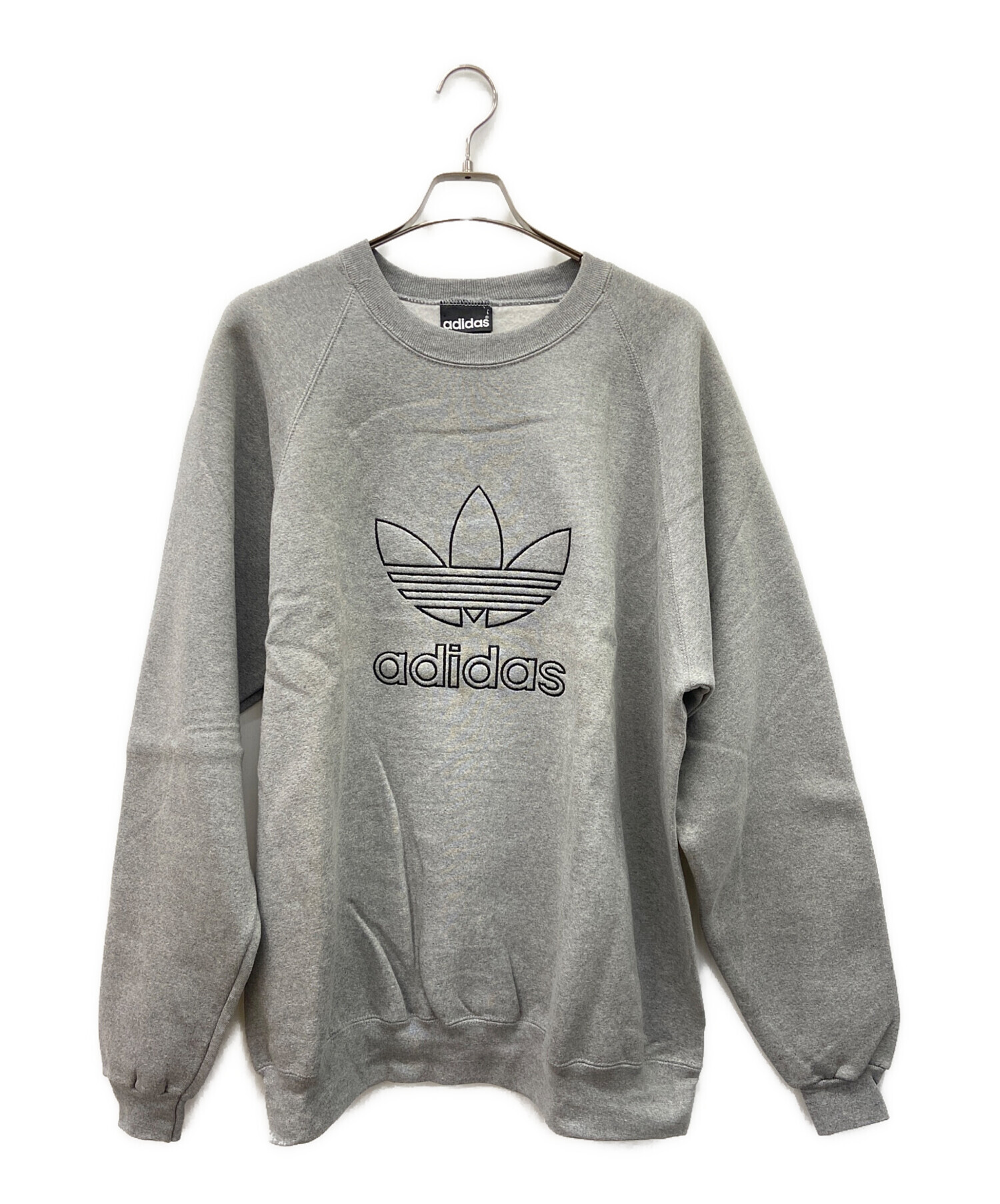   グレー ロゴ トレーナー 2XL 中古・古着通販】adidas (アディダス) 80'sロゴスウェット グレー
