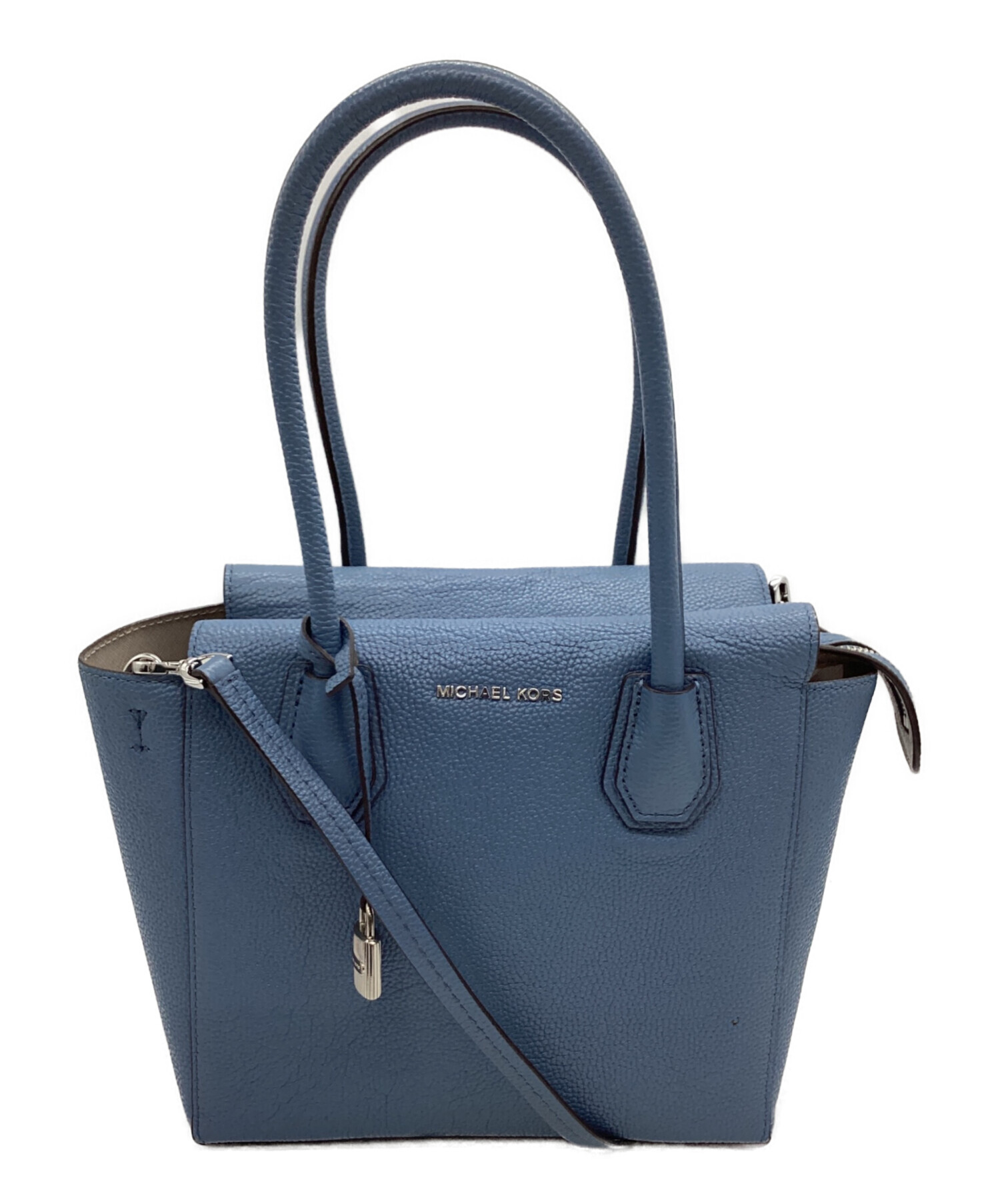 未使用級 マイケルコース 2way ビジネスバッグ キャリー対応 レザー ブルー 中古・古着通販】MICHAEL KORS (マイケルコース) MICHAEL KORS 2WAY