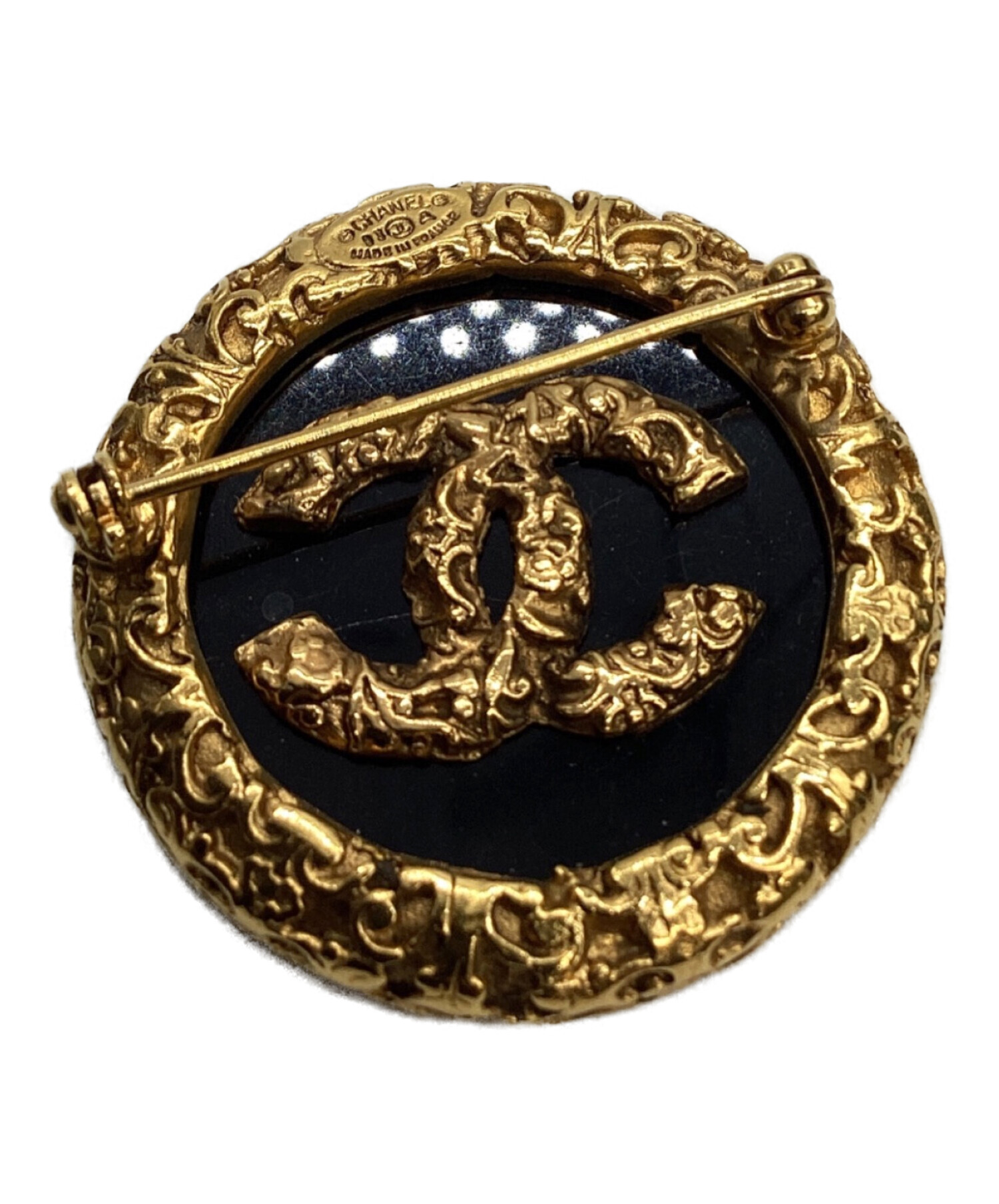 中古・古着通販】CHANEL (シャネル) CHANEL ココマーク溶岩ブローチ