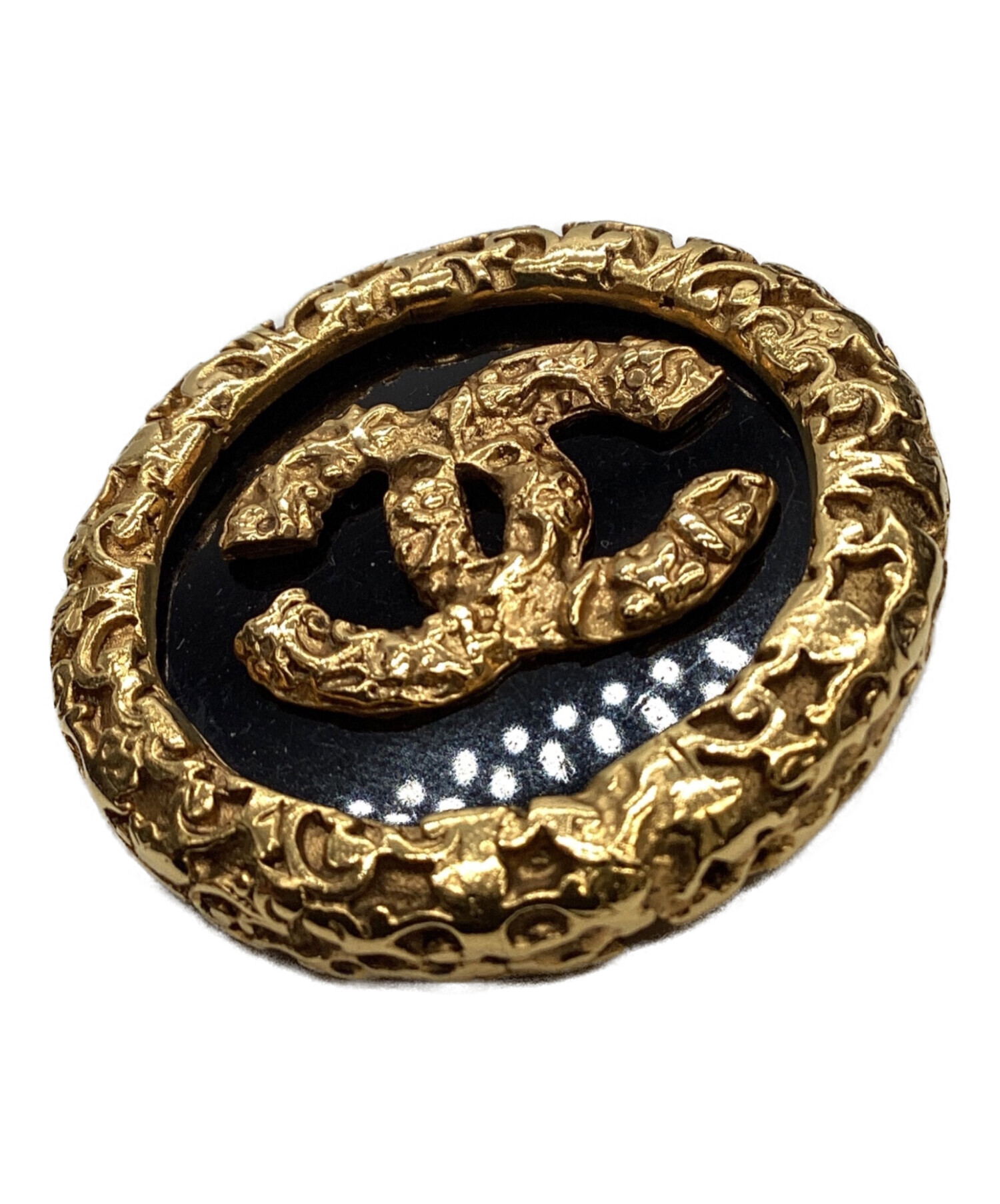 中古・古着通販】CHANEL (シャネル) CHANEL ココマーク溶岩ブローチ
