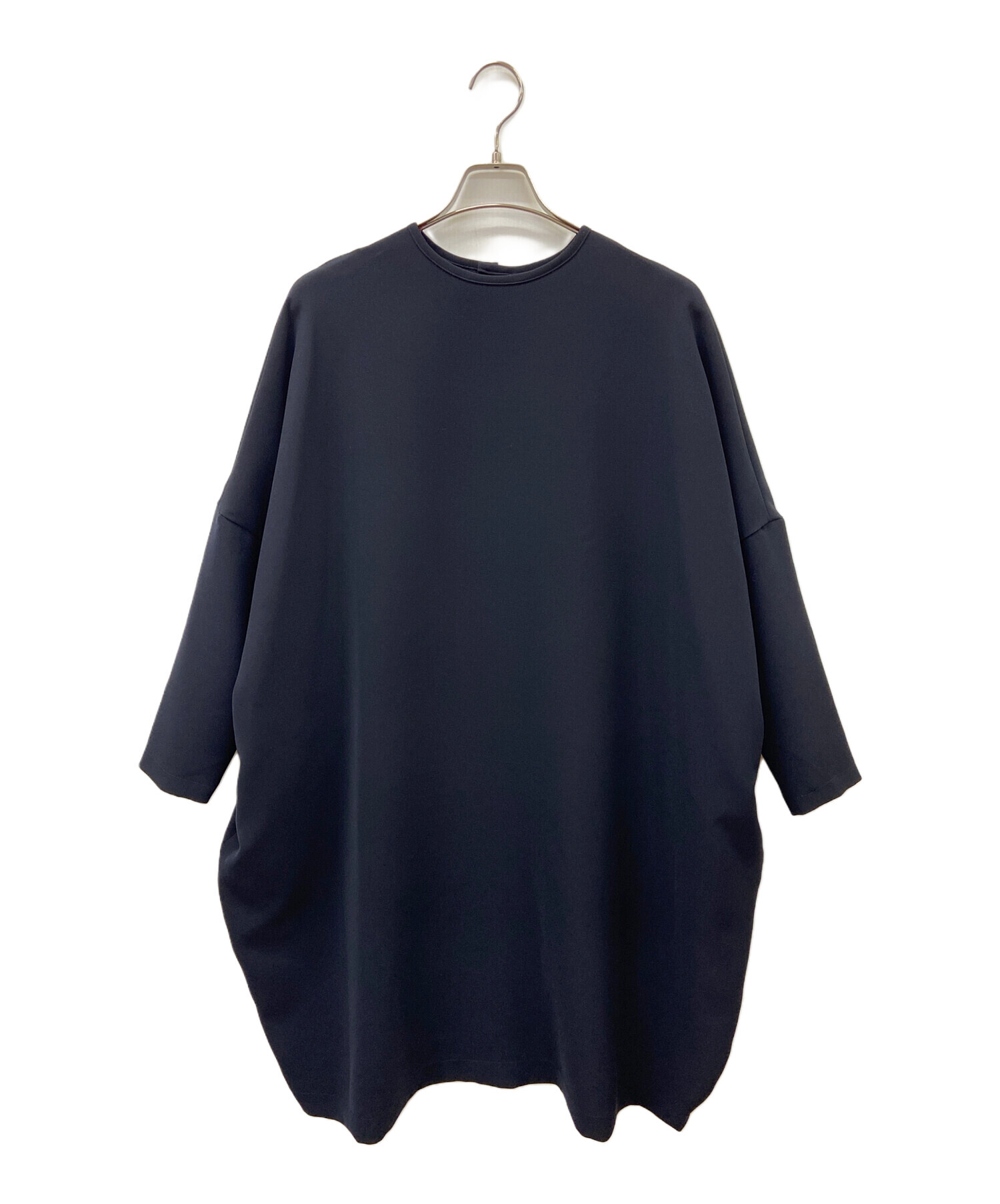 未使用■ミズイロインド■プリントコクーンワイドワンピース■Fサイズ■ブルー系 中古・古着通販】mizuiro-ind (ミズイロインド) コクーンワイド