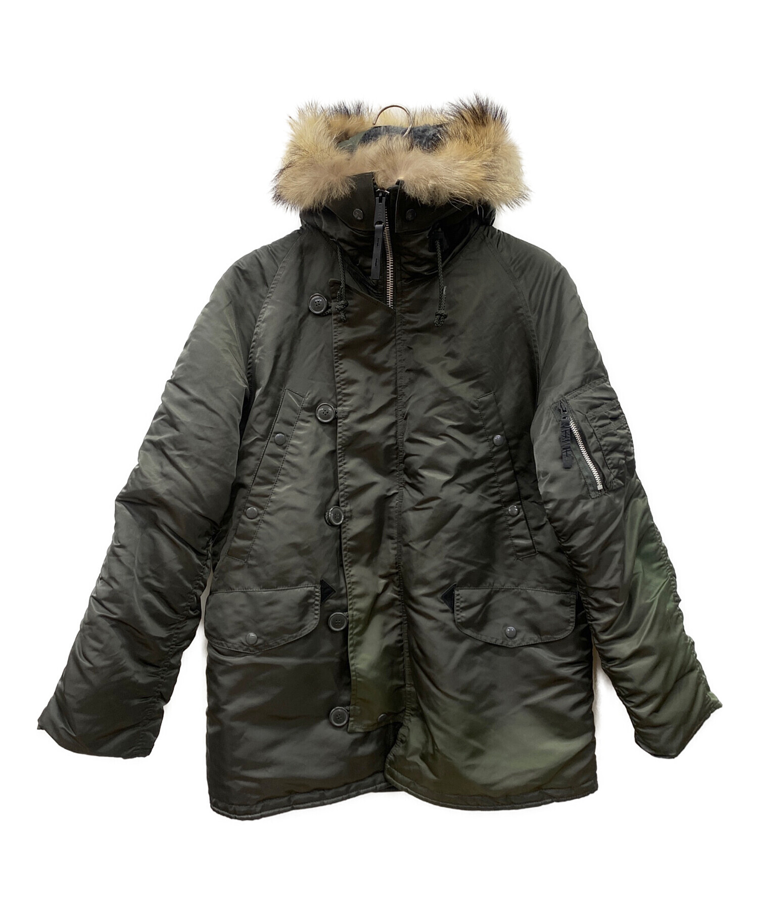 ALPHA INDUSTRIES アルファ超定番 N-3B 女性用 M 中古美品 中古・古着通販】ALPHA (アルファ) N-3Bタイプコート オリーブ サイズ