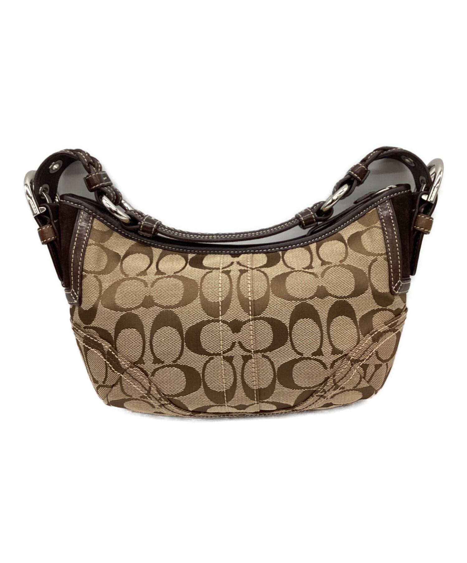 中古・古着通販】COACH (コーチ) ハンドバッグ ベージュ×ブラウン