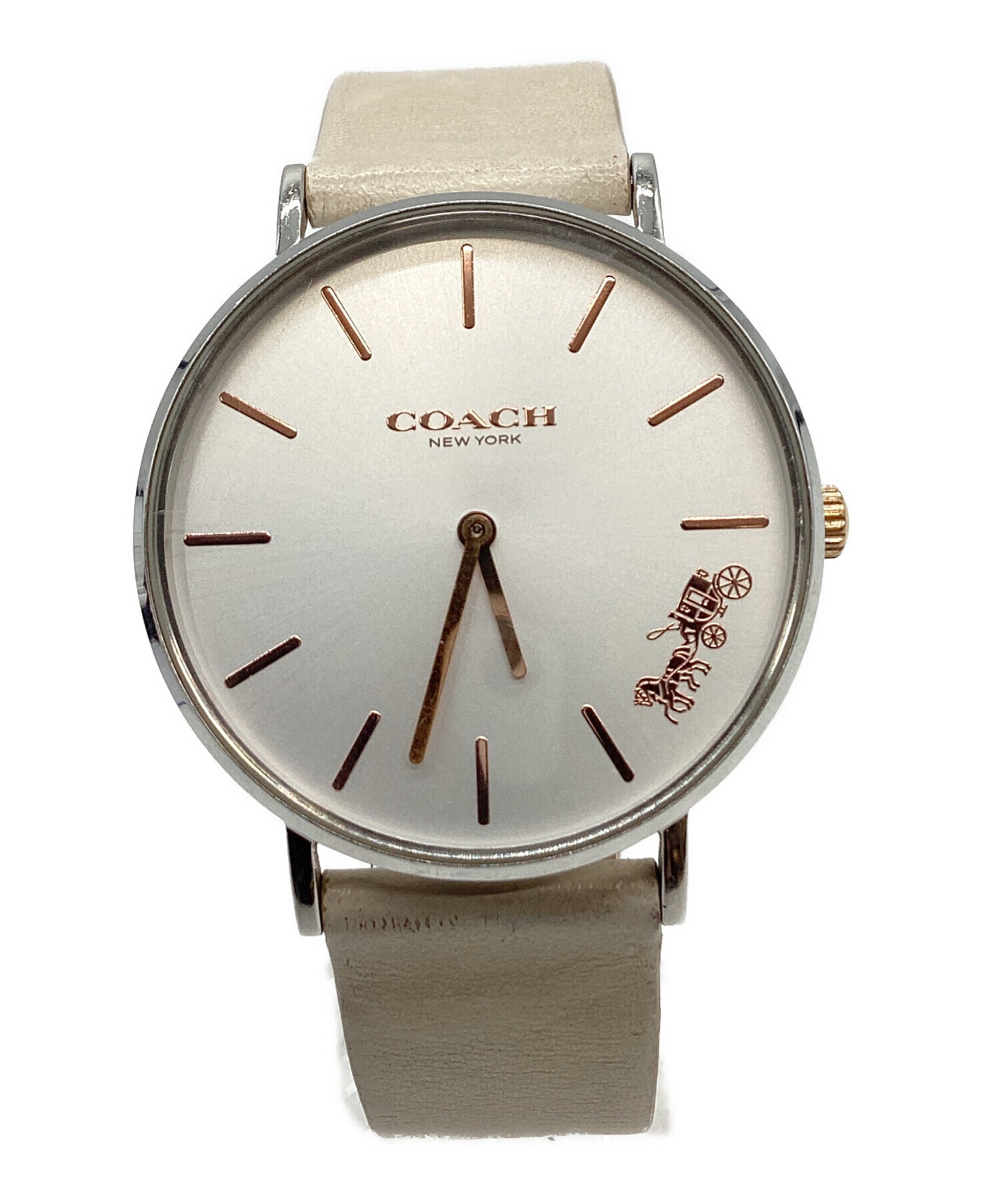[タイムSALE]10000円→9000円COACH クォーツ腕時計 ホワイト 中古・古着通販】COACH (コーチ) COACH 腕時計 ホワイト｜ブランド