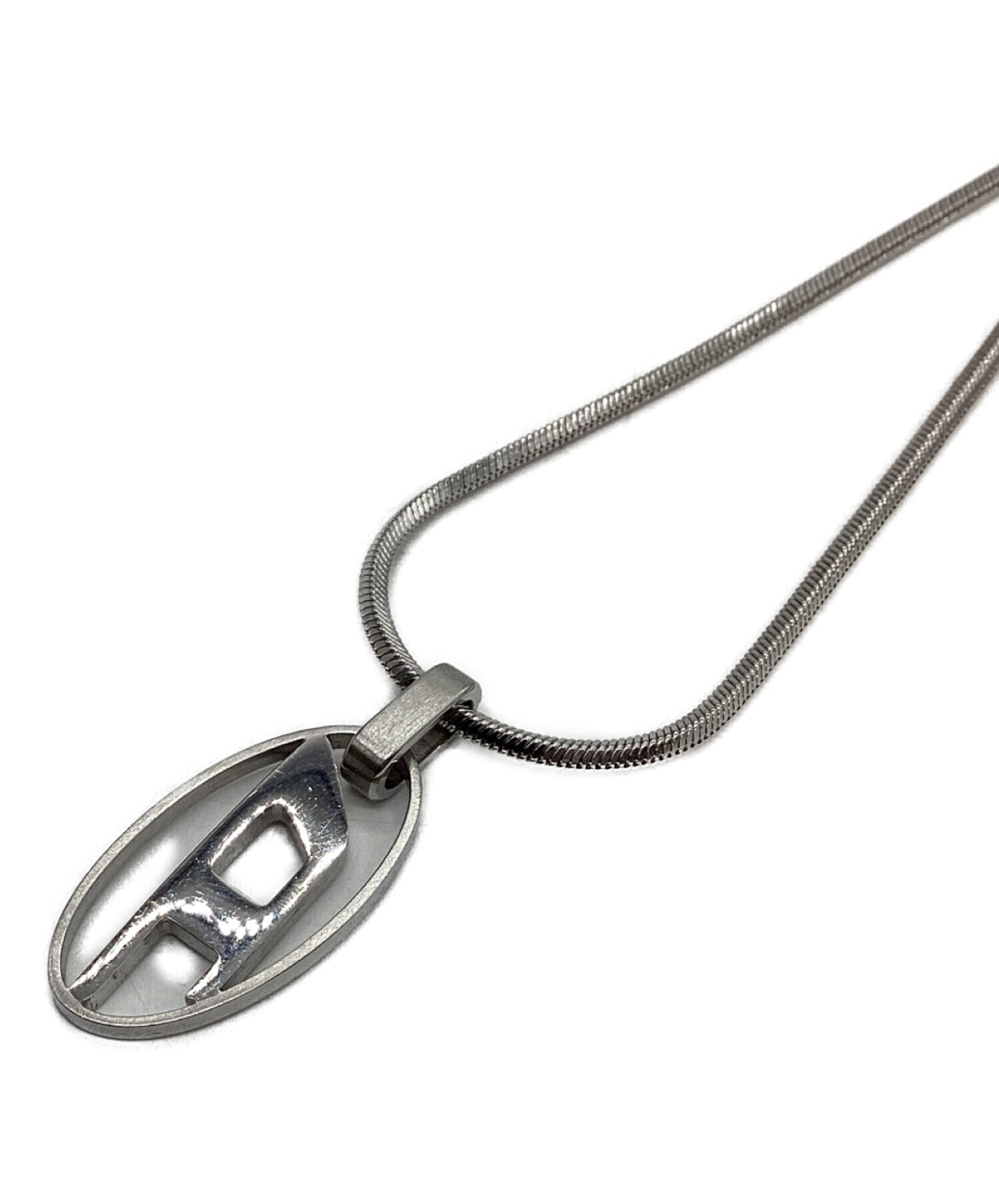 中古・古着通販】DIESEL (ディーゼル) Dロゴネックレス シルバー