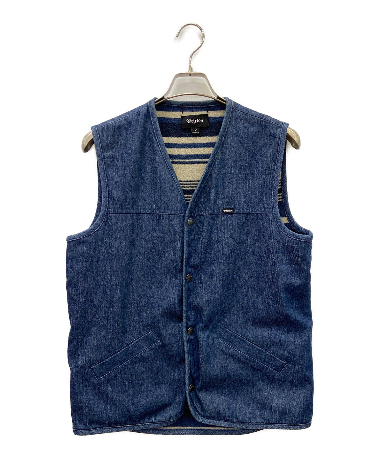 Brixton ベスト 中古・古着通販】BRIXTON (ブリクストン) ベスト インディゴ サイズ:S