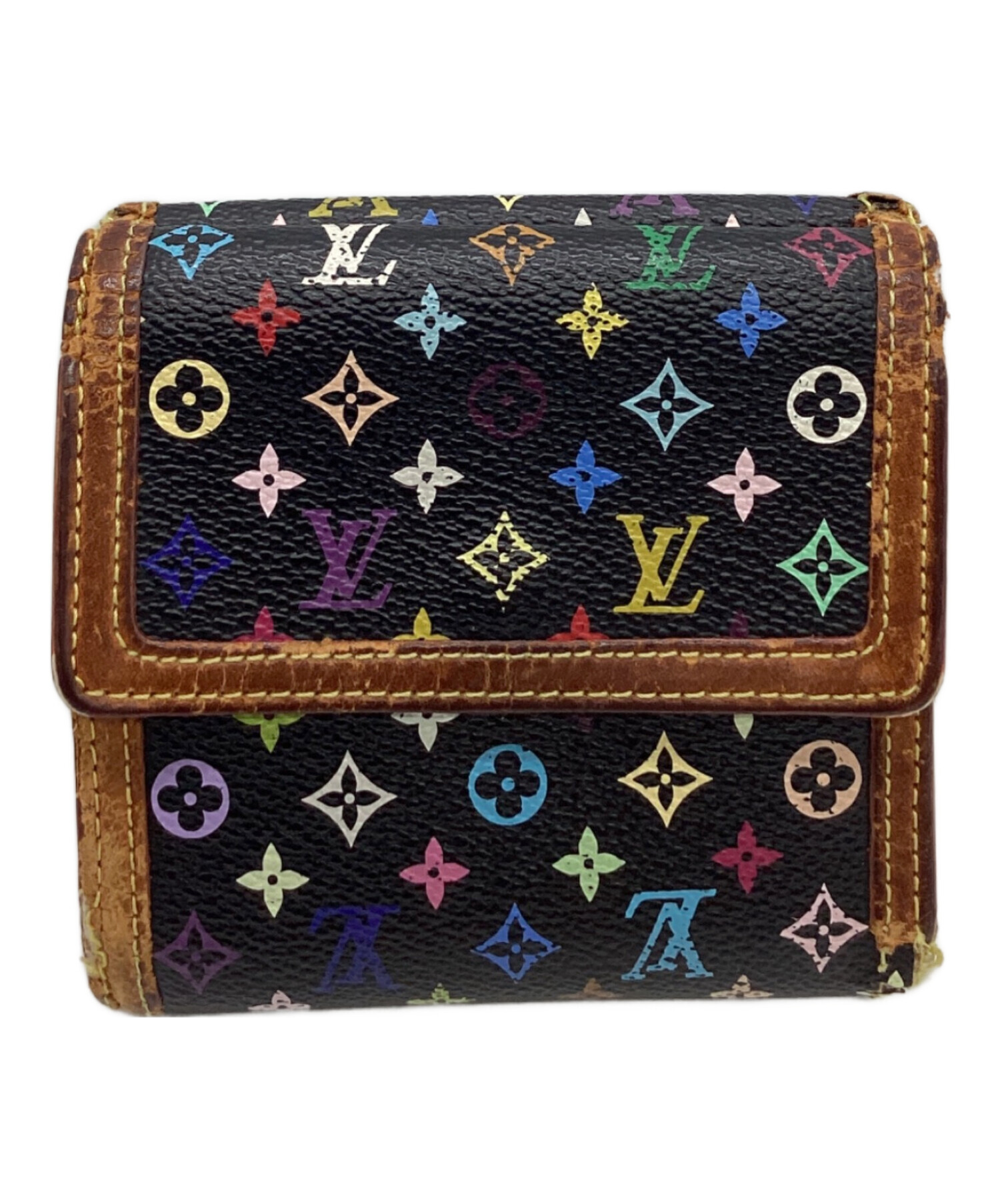 美品 ルイヴィトン マルチカラー ポルトモネビエ カルトクレディ 三つ折り財布 中古・古着通販】LOUIS VUITTON (ルイ ヴィトン) LOUIS VUITTON