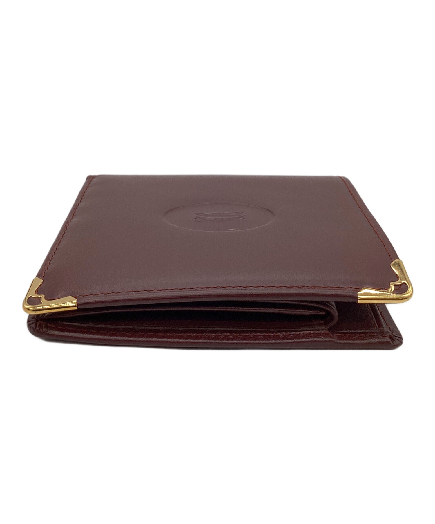 中古・古着通販】Cartier (カルティエ) 2つ折り財布 ボルドー サイズ