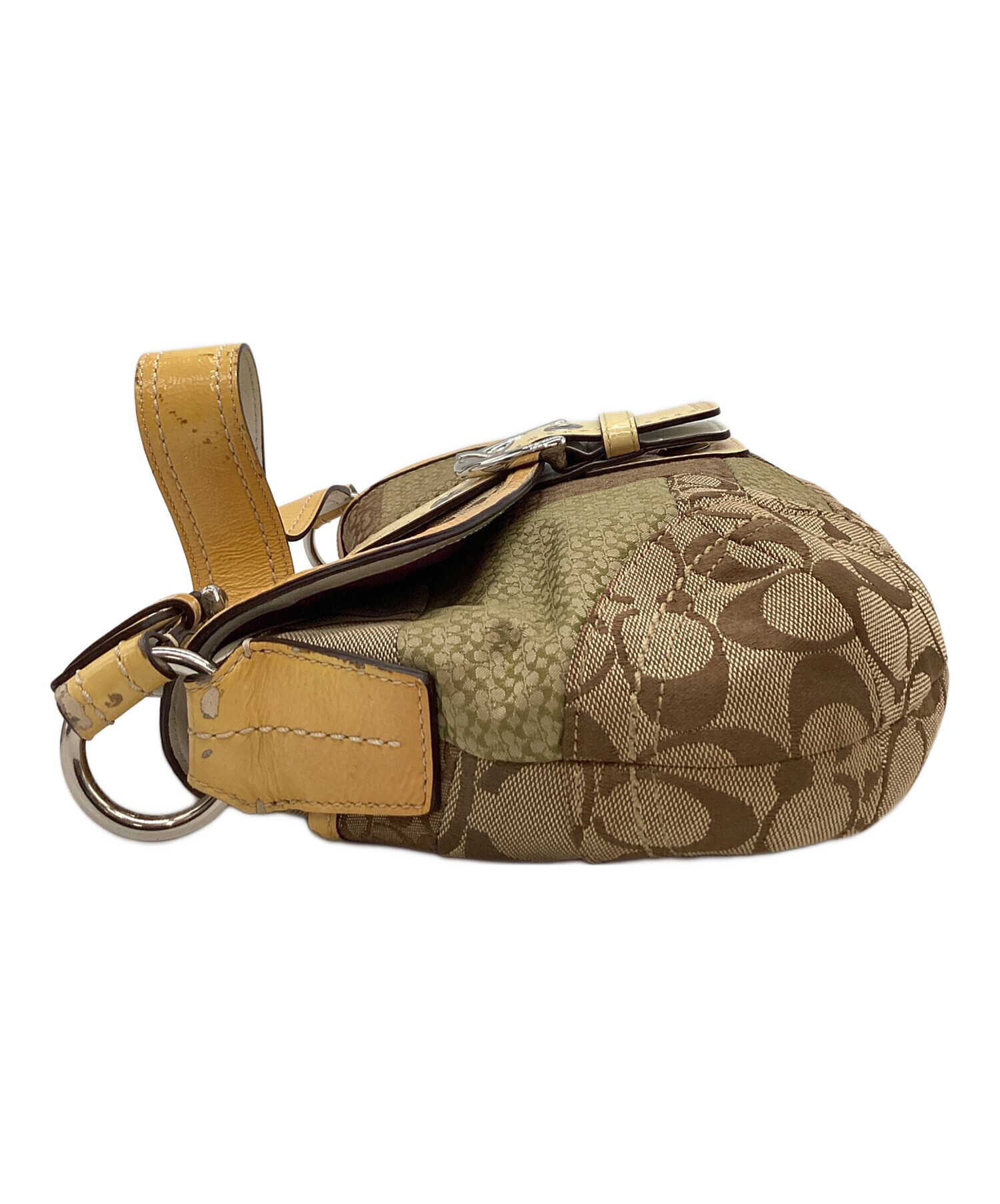 中古・古着通販】COACH (コーチ) ワンショルダーバッグ イエロー