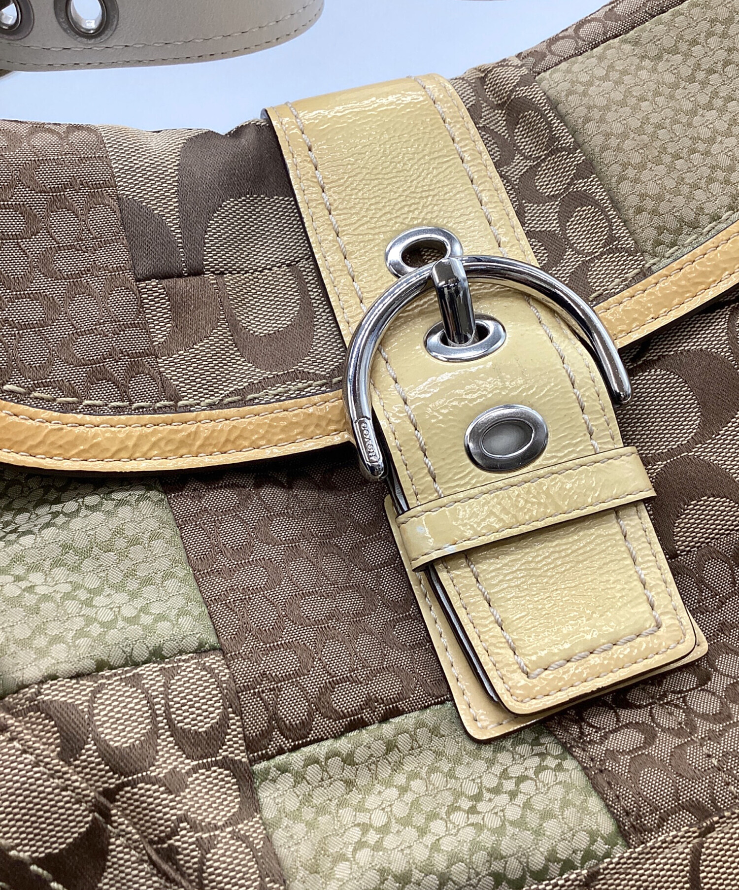 中古・古着通販】COACH (コーチ) ワンショルダーバッグ イエロー