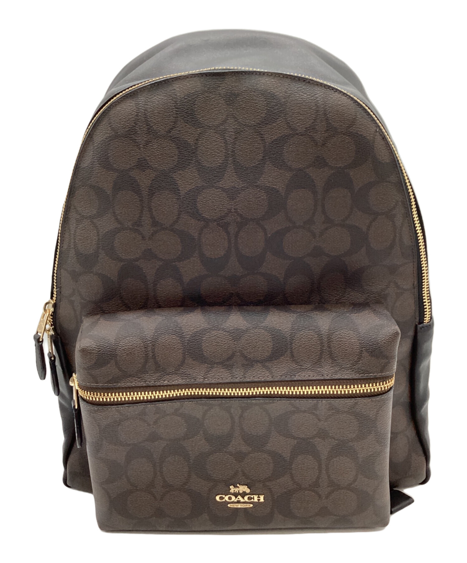 【正規品】COACH コーチ リュック チャーリー シグネチャー ブラウン 中古・古着通販】COACH (コーチ) COACH シグネチャー リュック