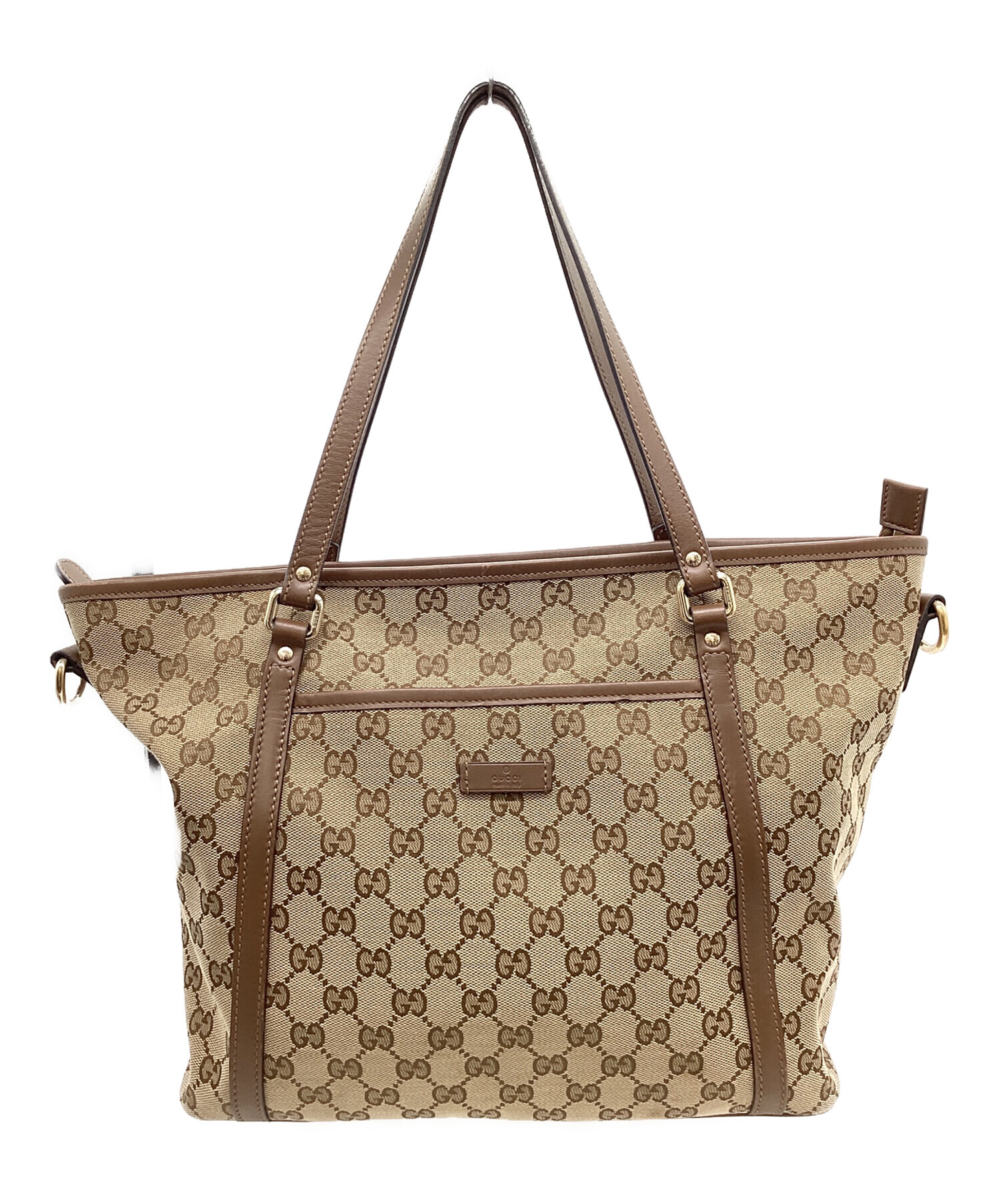 y*a様 Gucci GGスプリーム トートバッグ ベージュ 中古・古着通販】GUCCI (グッチ) GUCCI GGスプリーム トートバッグ