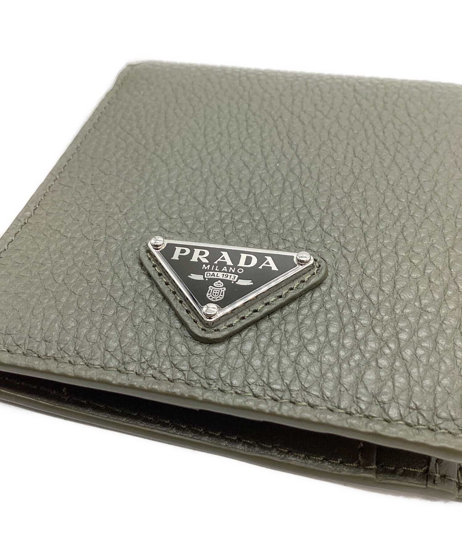 中古・古着通販】PRADA (プラダ) 2つ折り財布 グリーン｜ブランド