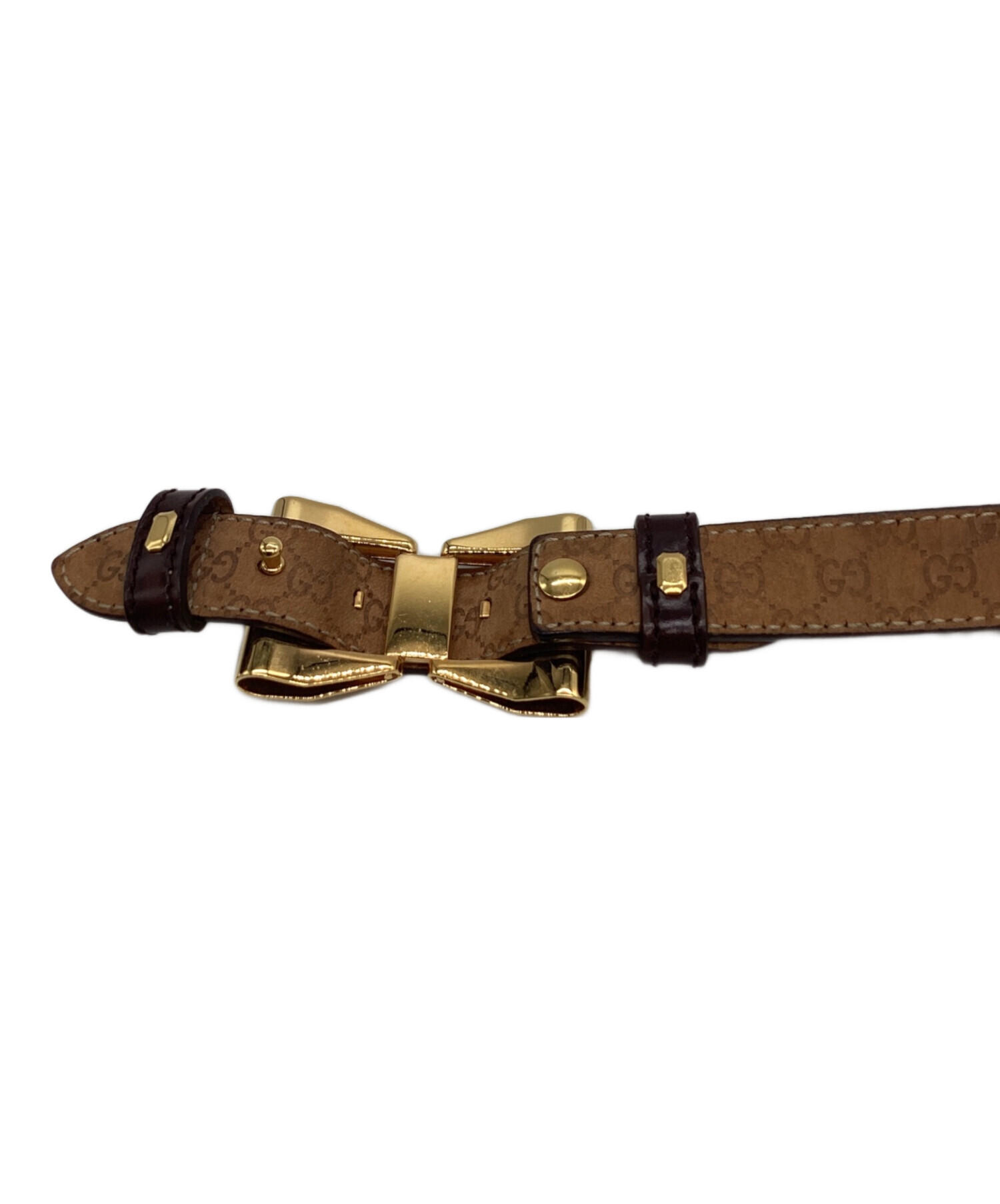 中古・古着通販】GUCCI (グッチ) GUCCI レザーベルト ブラウン