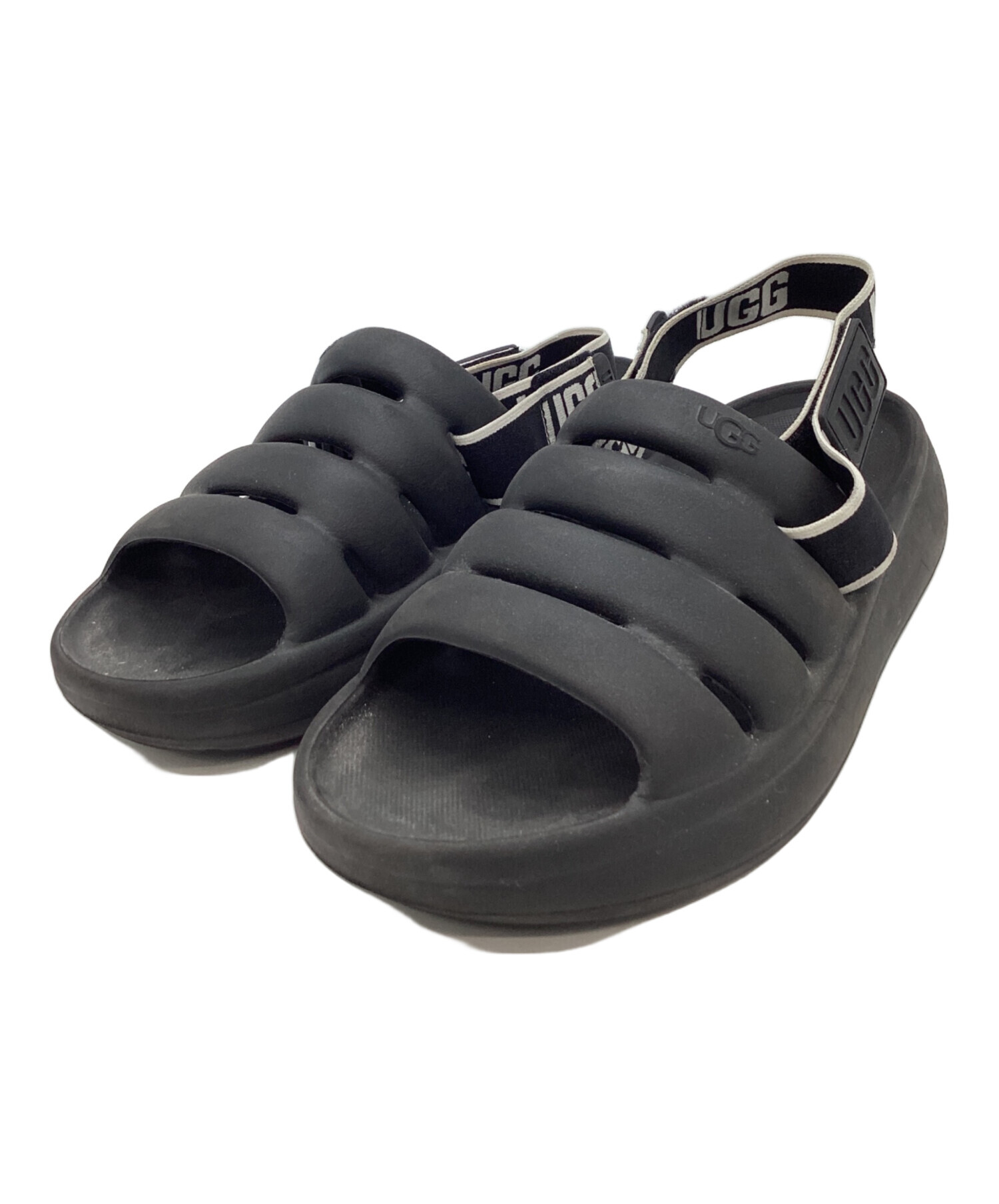 中古・古着通販】UGG (アグ) UGG ストラップサンダル ブラック サイズ