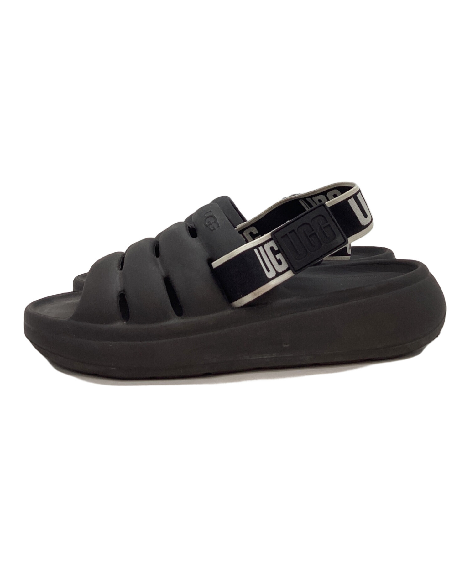 中古・古着通販】UGG (アグ) UGG ストラップサンダル ブラック サイズ