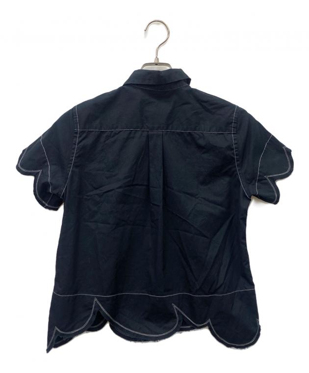 BLACK COMME des GARCONS 半袖シャツ　スカラップカット 中古・古着通販】BLACK COMME des GARCONS (ブラックコムデギャルソン