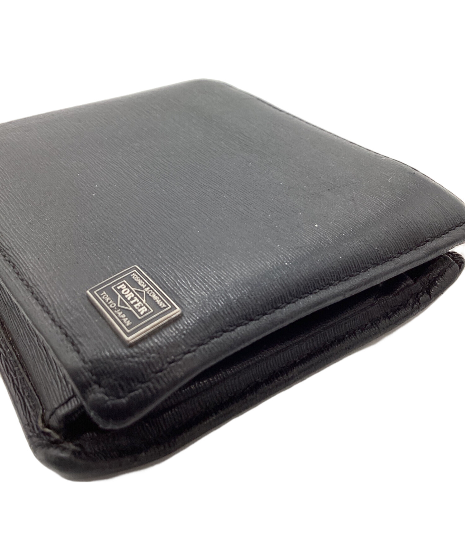 PORTER 二つ折り財布 未使用品 中古・古着通販】PORTER (ポーター) PORTER 2つ折り財布 ブラック