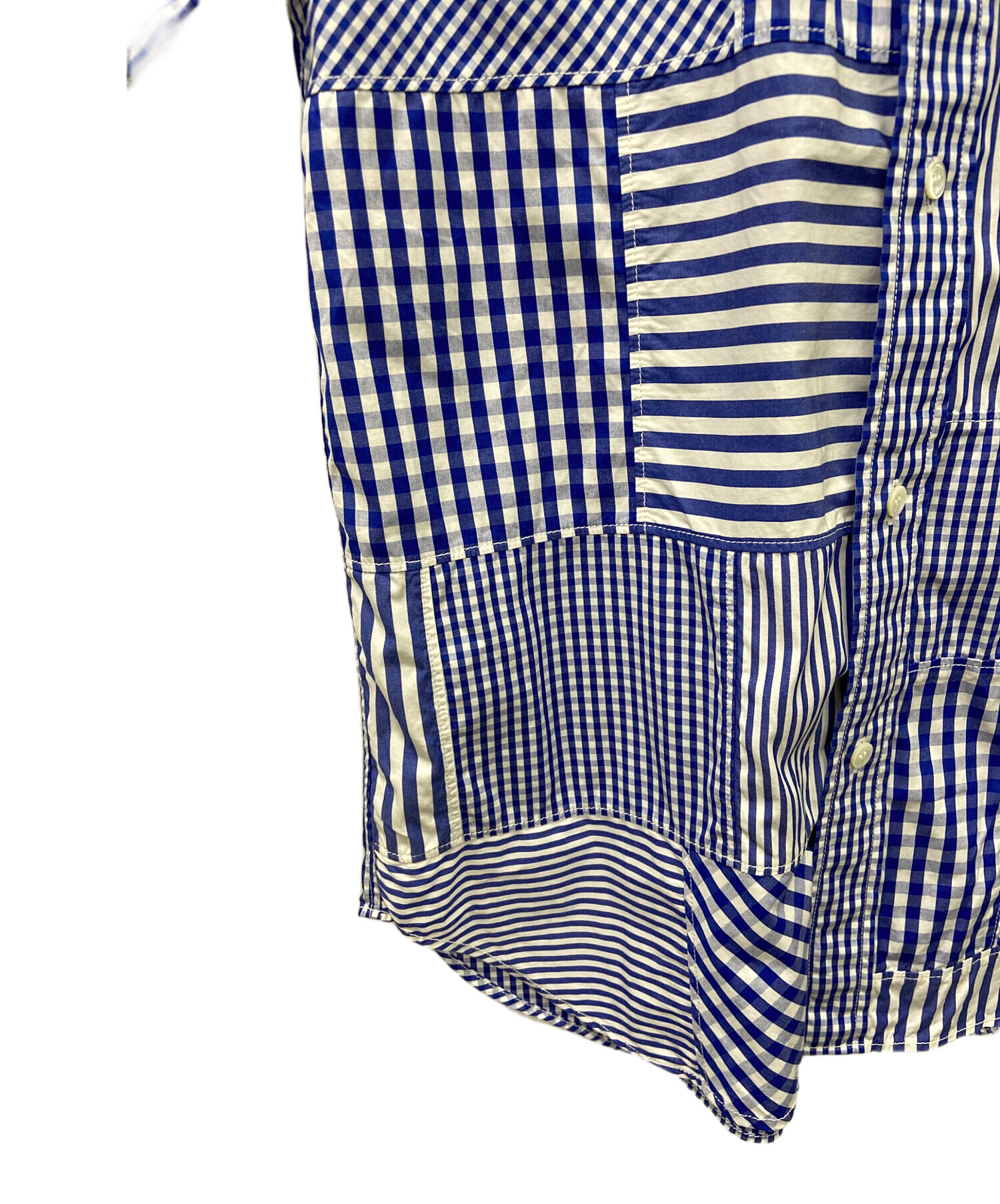 希少　COMME des GARÇONS HOMME 半袖シャツ ネイビー　春夏 中古・古着通販】COMME des GARCONS HOMME (コムデギャルソン オム