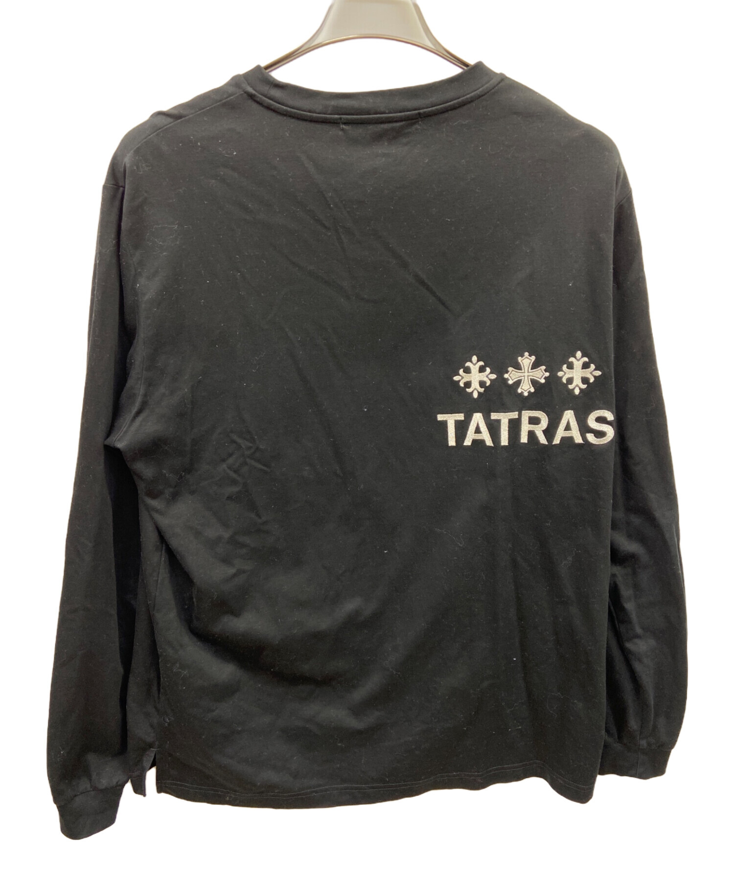 TATRAS ブラック 長袖カットソー 3サイズ Lサイズ 中古・古着通販】TATRAS (タトラス) 長袖カットソー ブラック サイズ