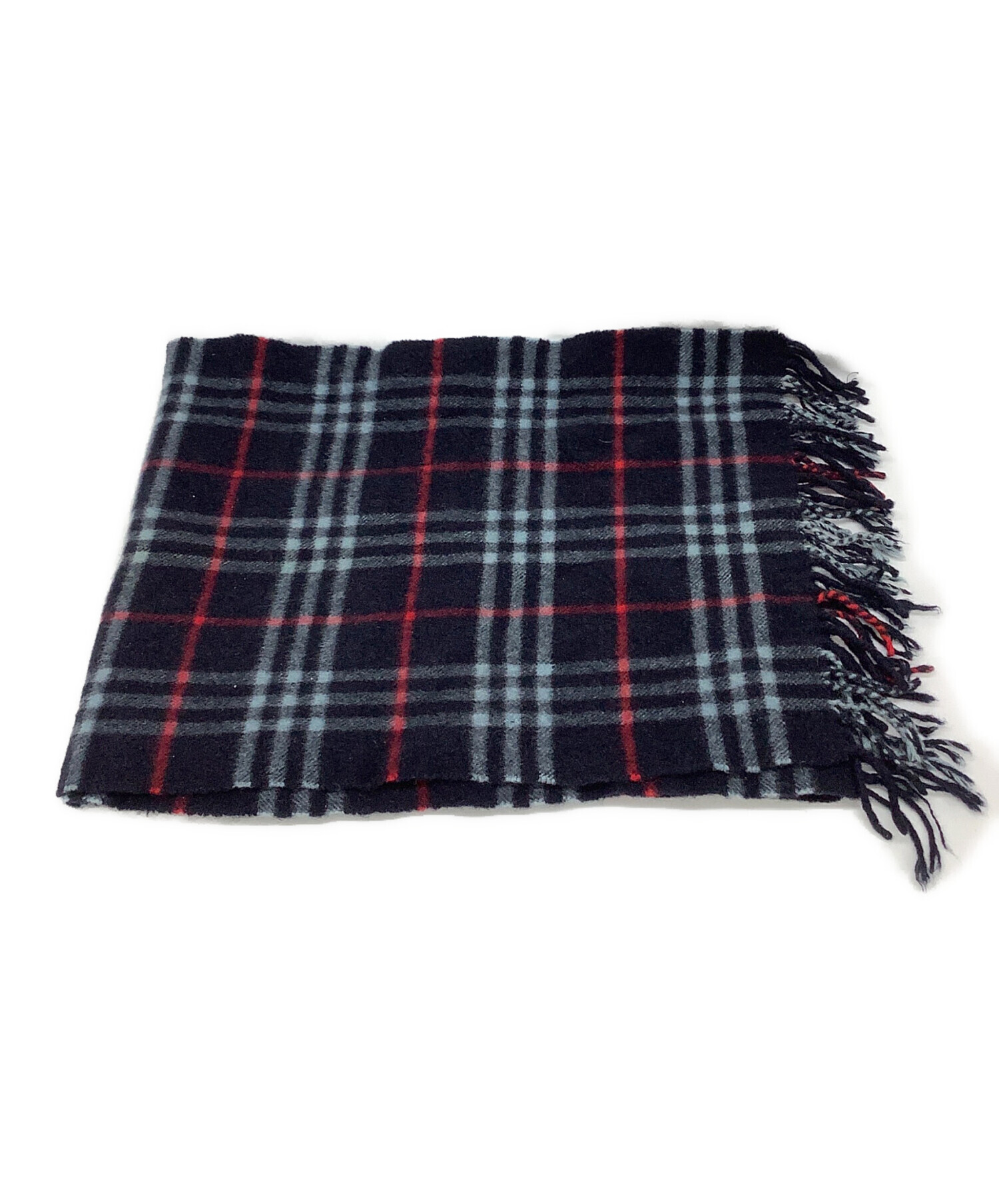 バーバリーロンドンマフラーカシミア100%イングランド製ネイビー 中古・古着通販】BURBERRY LONDON (バーバリーロンドン) カシミヤ