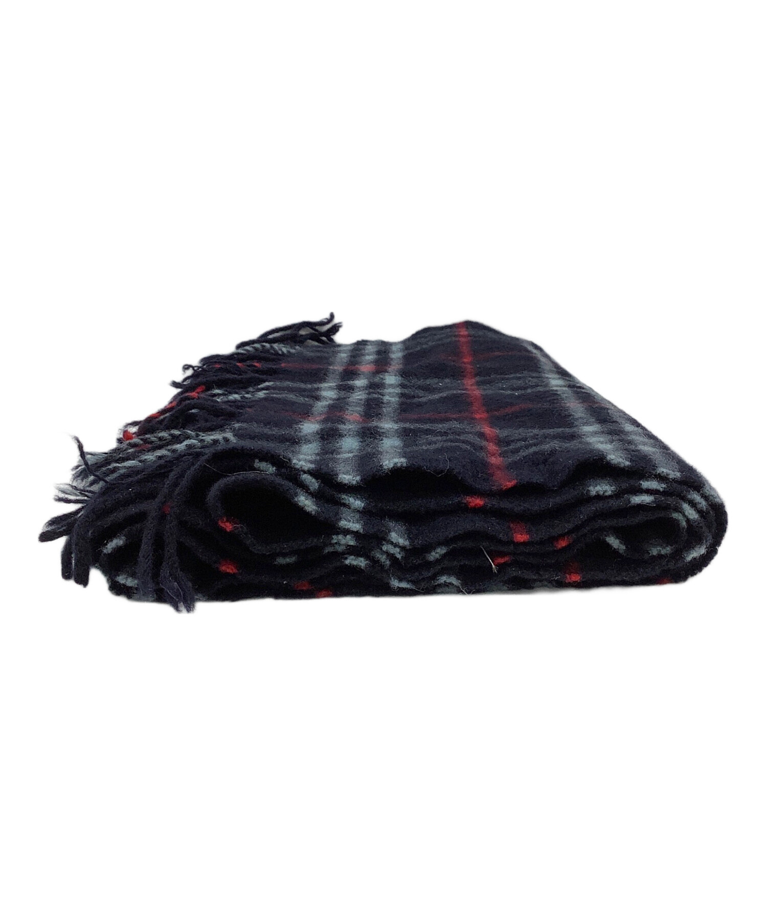 BURBERRY バーバリーロンドン カシミヤ100%マフラー ブラック 中古・古着通販】BURBERRY LONDON (バーバリーロンドン) カシミヤ