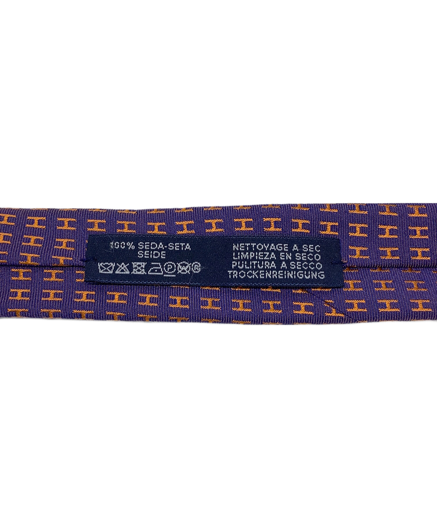 中古・古着通販】HERMES (エルメス) ネクタイ パープル×オレンジ