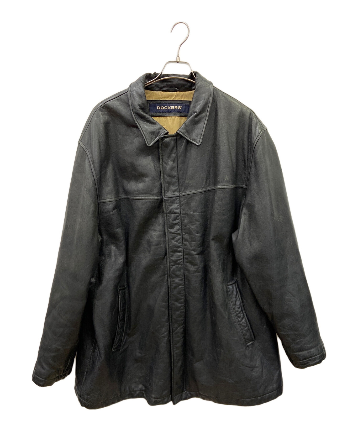 中古・古着通販】DOCKERS (ドッカーズ) レザージャケット ブラック