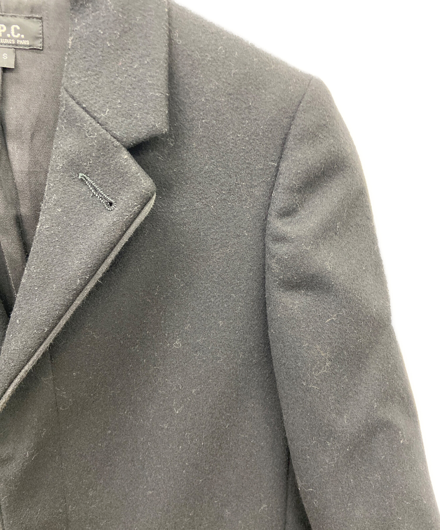 中古・古着通販】A.P.C. (アーペーセー) チェスターコート ブラック