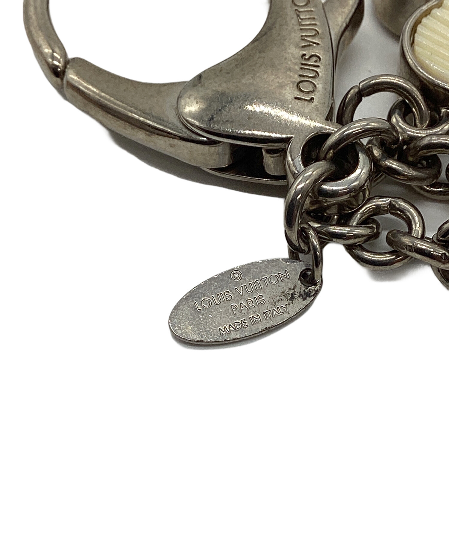 【中古】LOUIS VUITTON キーホルダーシルバーカラーM80217 中古・古着通販】LOUIS VUITTON (ルイ ヴィトン) キーホルダー