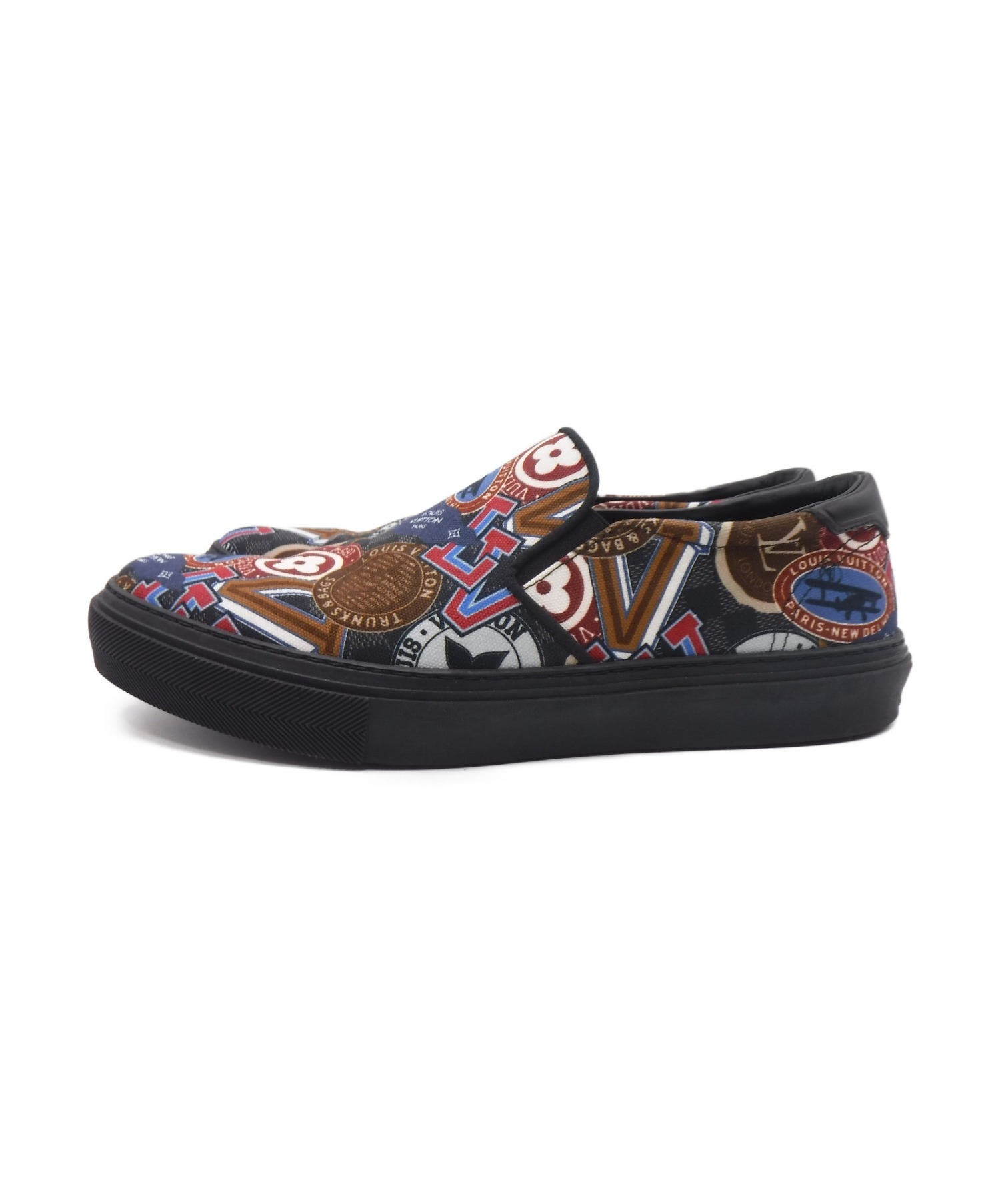 中古・古着通販】LOUIS VUITTON (ルイヴィトン) スリッポン ブラック