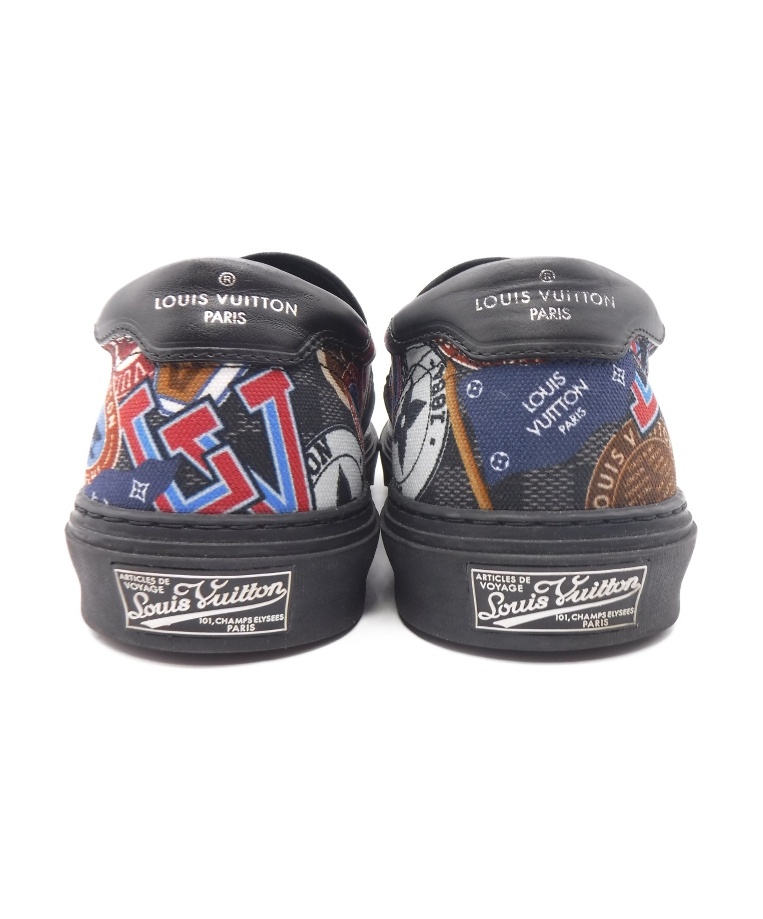 中古・古着通販】LOUIS VUITTON (ルイヴィトン) スリッポン ブラック