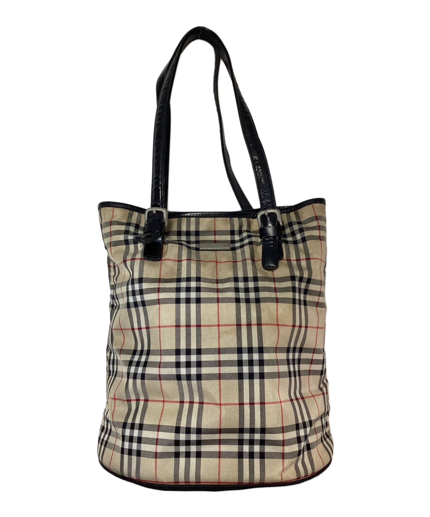 バーバリーブルーレーベルノバチェックトートバッグ