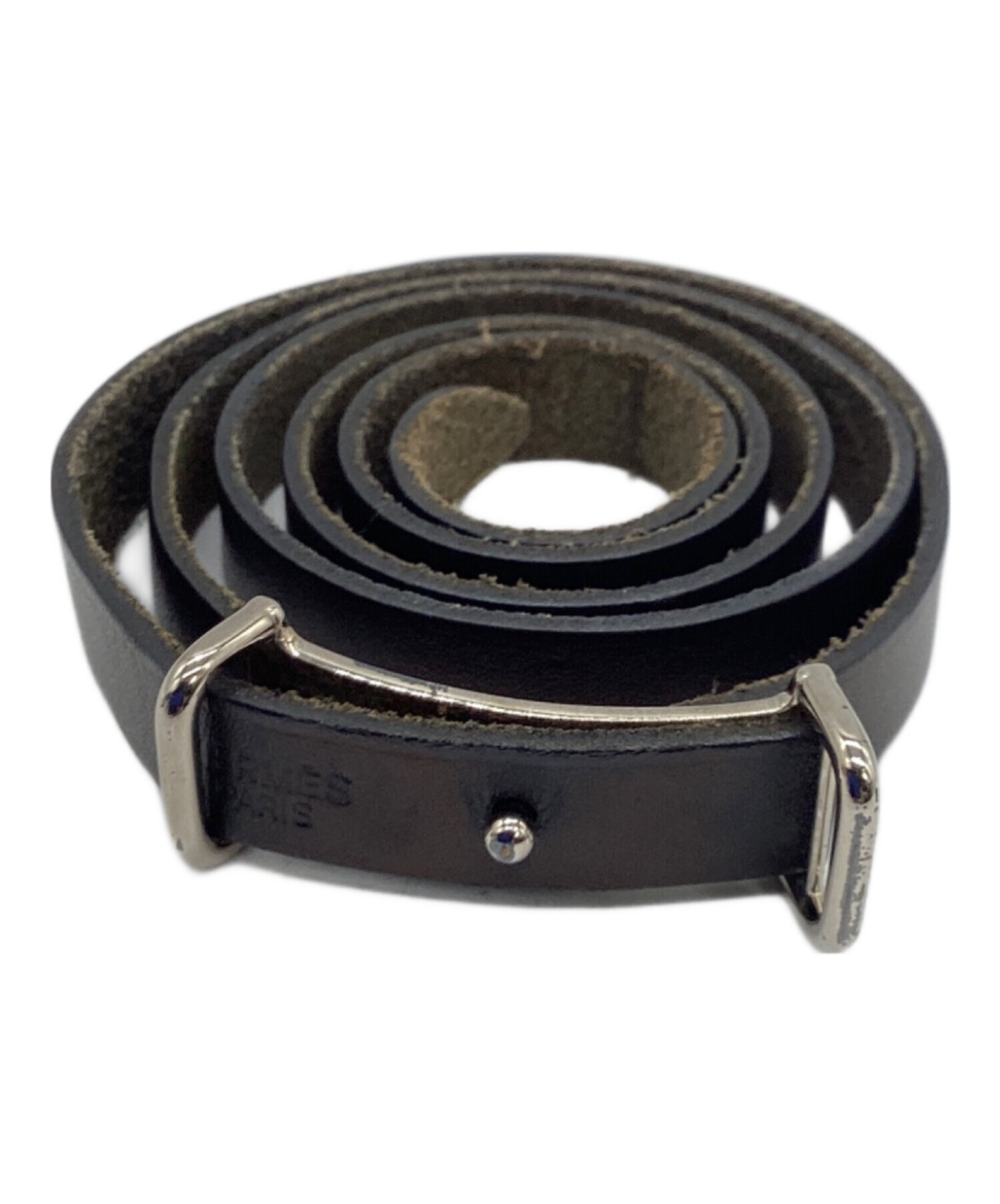 中古・古着通販】HERMES (エルメス) レザーブレスレット ダーク