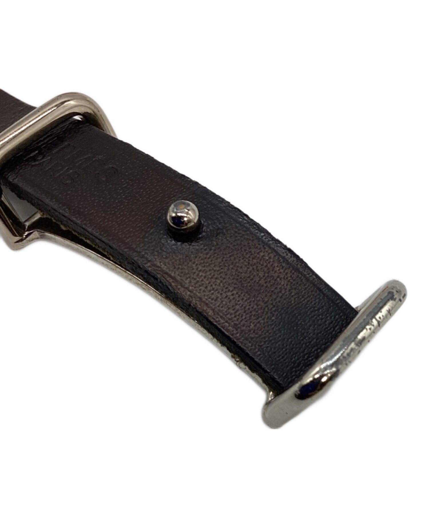 中古・古着通販】HERMES (エルメス) レザーブレスレット ダーク