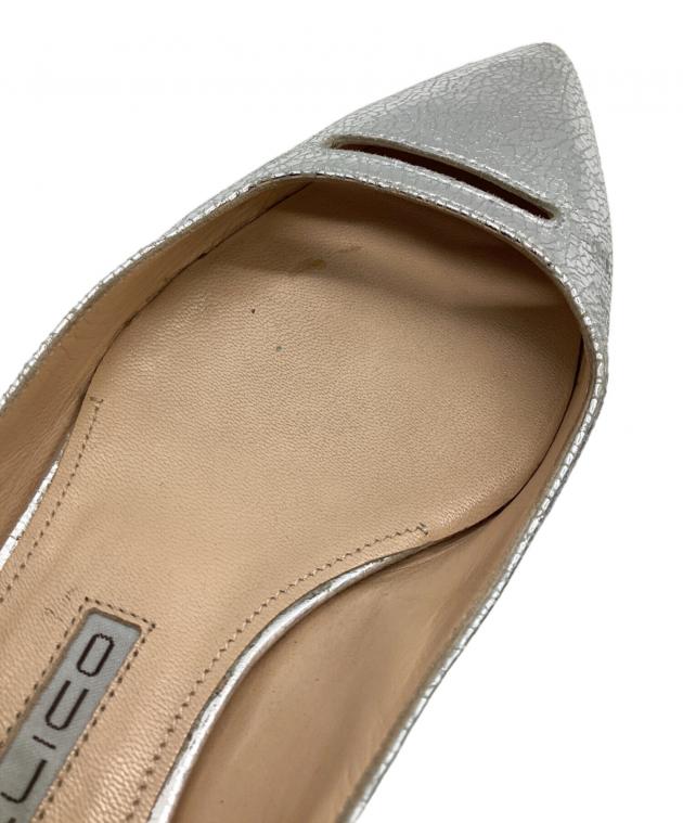 PELLICO☆パンプス シルバー 35.5 中古・古着通販】PELLICO (ペリーコ) フラットパンプス シルバー