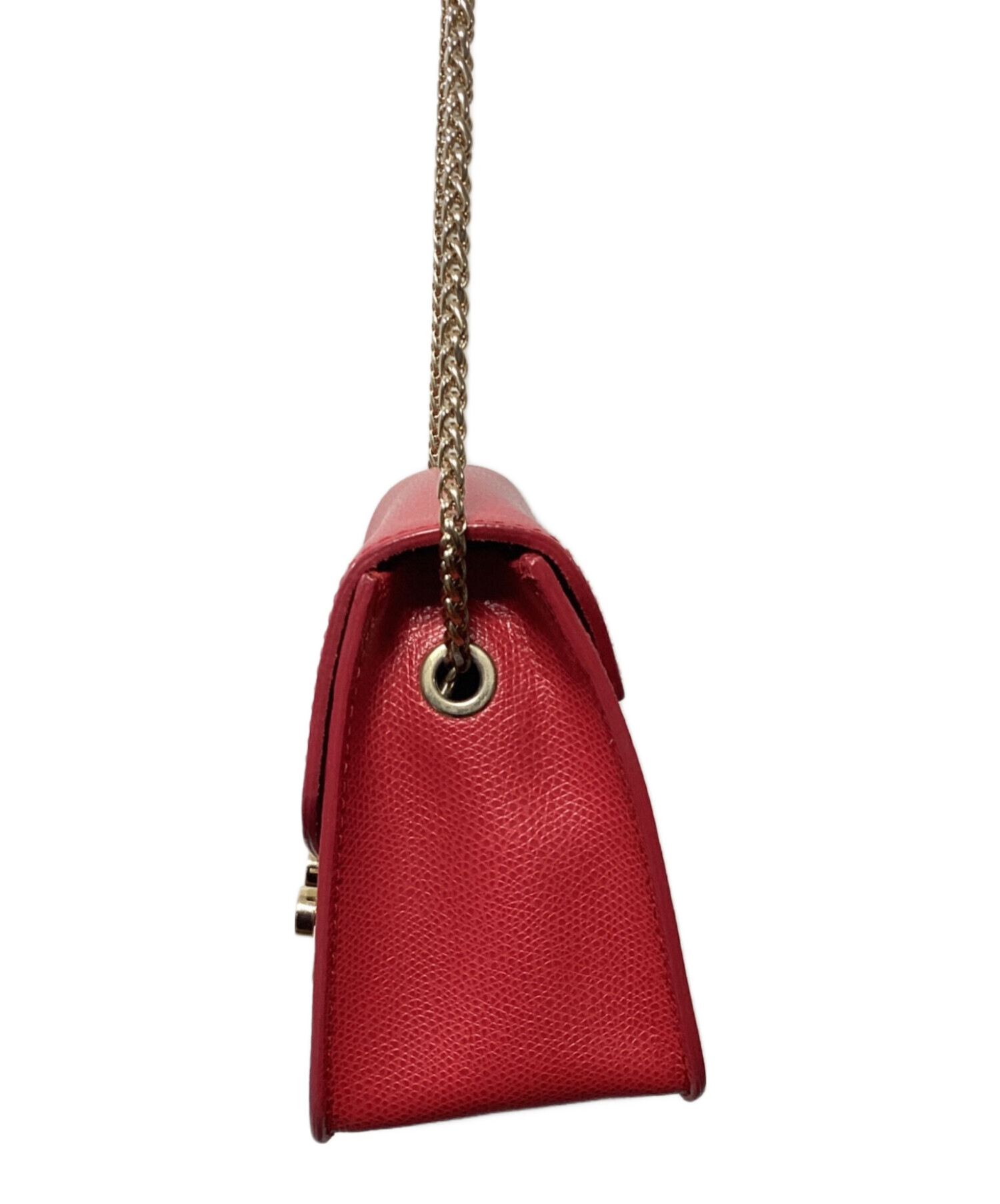 中古・古着通販】FURLA (フルラ) ミニチェーンショルダーバッグ レッド