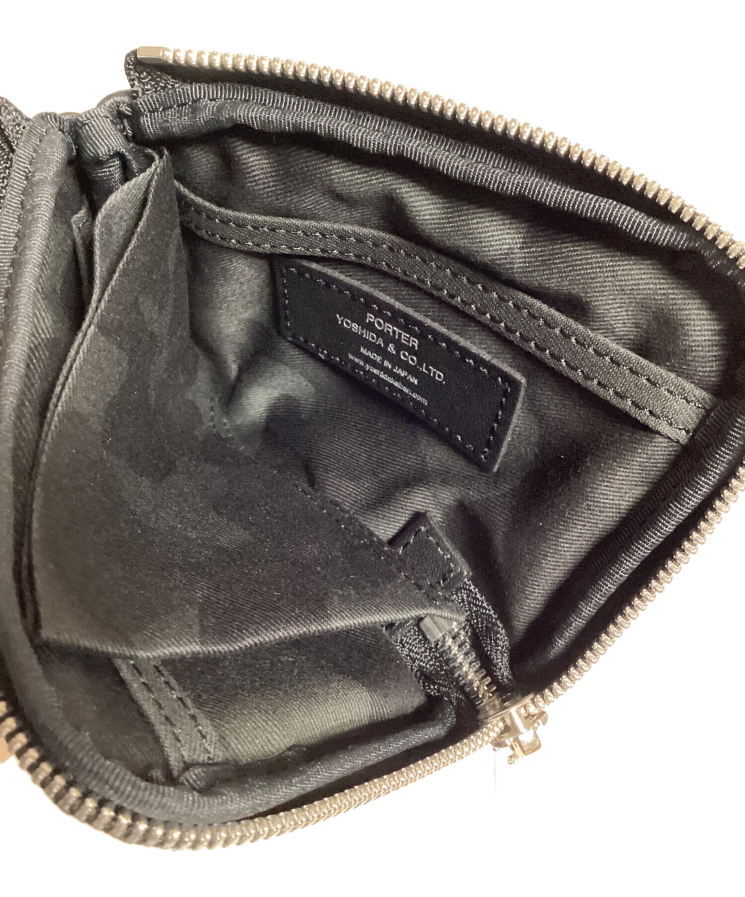 PORTER　ポーター　ダイヤモンドシェイプ　エル字ファスナー　財布　ロゴ 中古・古着通販】PORTER (ポーター) L字ファスナーウォレット ブラック