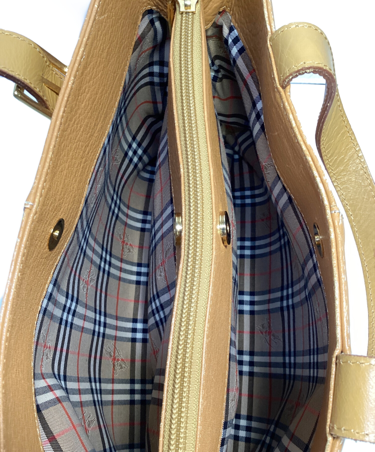 【Burberrys 】バーバリー ハンドバッグ レザー キャメル 中古・古着通販】Burberry's (バーバリーズ) レザーハンドバッグ