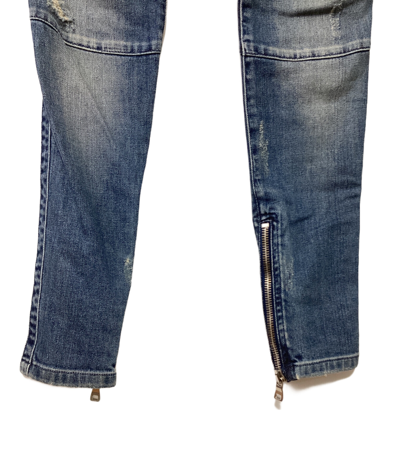 中古・古着通販】BALMAIN (バルマン) スキニーデニムパンツ ブルー 